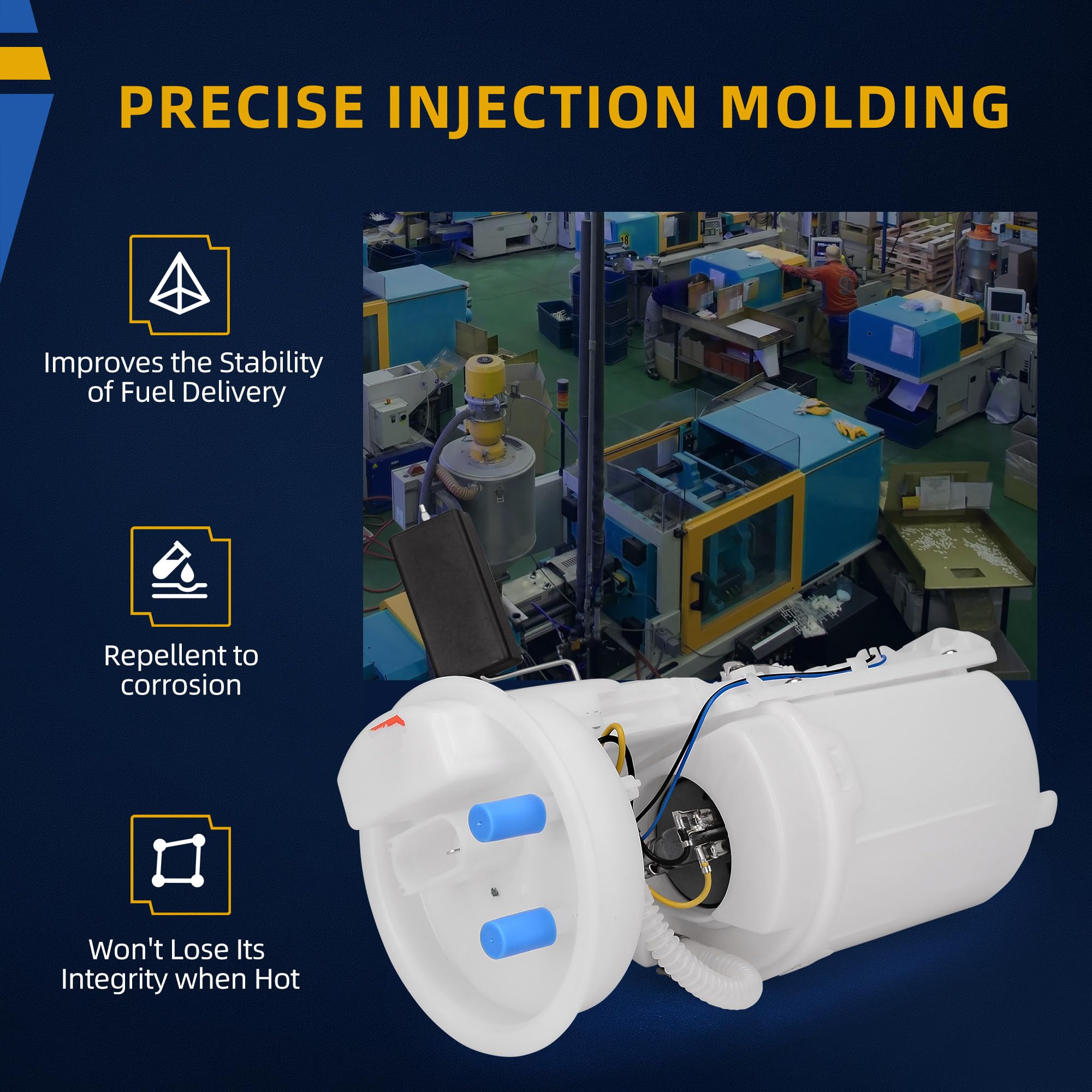 Dwvo Fuel Pump Compatible With 1998-2010 Volkswagen Beetle 1999-2006 Golf (Gti) 1999-2005 Jetta 1.8L 2.0L 2.5L 2.8L