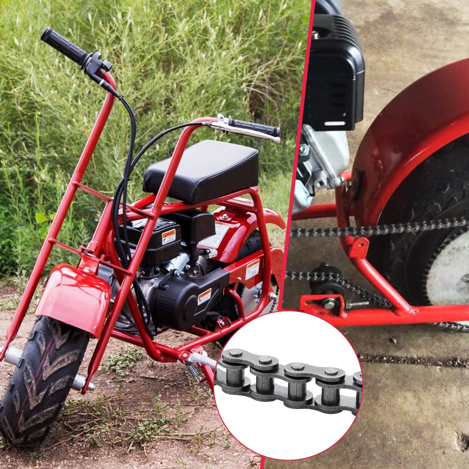 Kamier #35 Drive Roller Chain 140 Link For Baja Doodle Bug Racer Blitz Db30 Coleman Ct100U Cc100X Rt100 98Cc 100Cc 2.8Hp Mini Bi