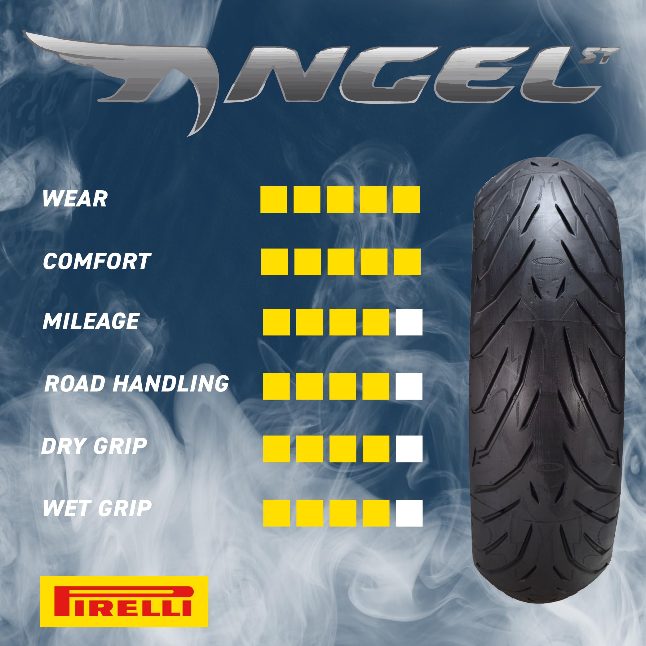 Pirelli Angel St Front 120/70Zr17 Sport Touring Motorcycle Tire - 120/70-17 Single