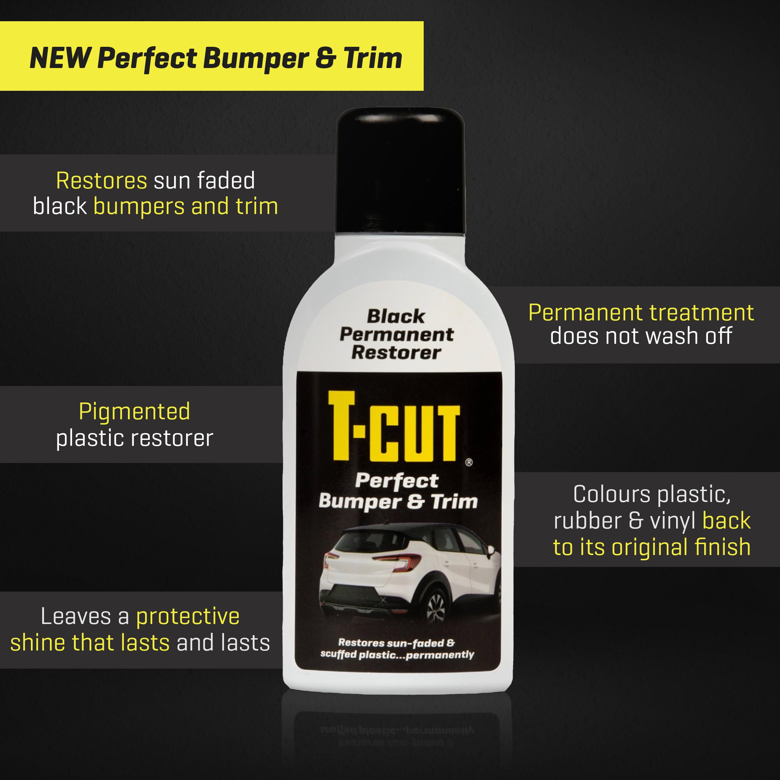 T-Cut Perfect Bumper & Trim, Black Permanent Restorer, 11.83 Fl Oz
