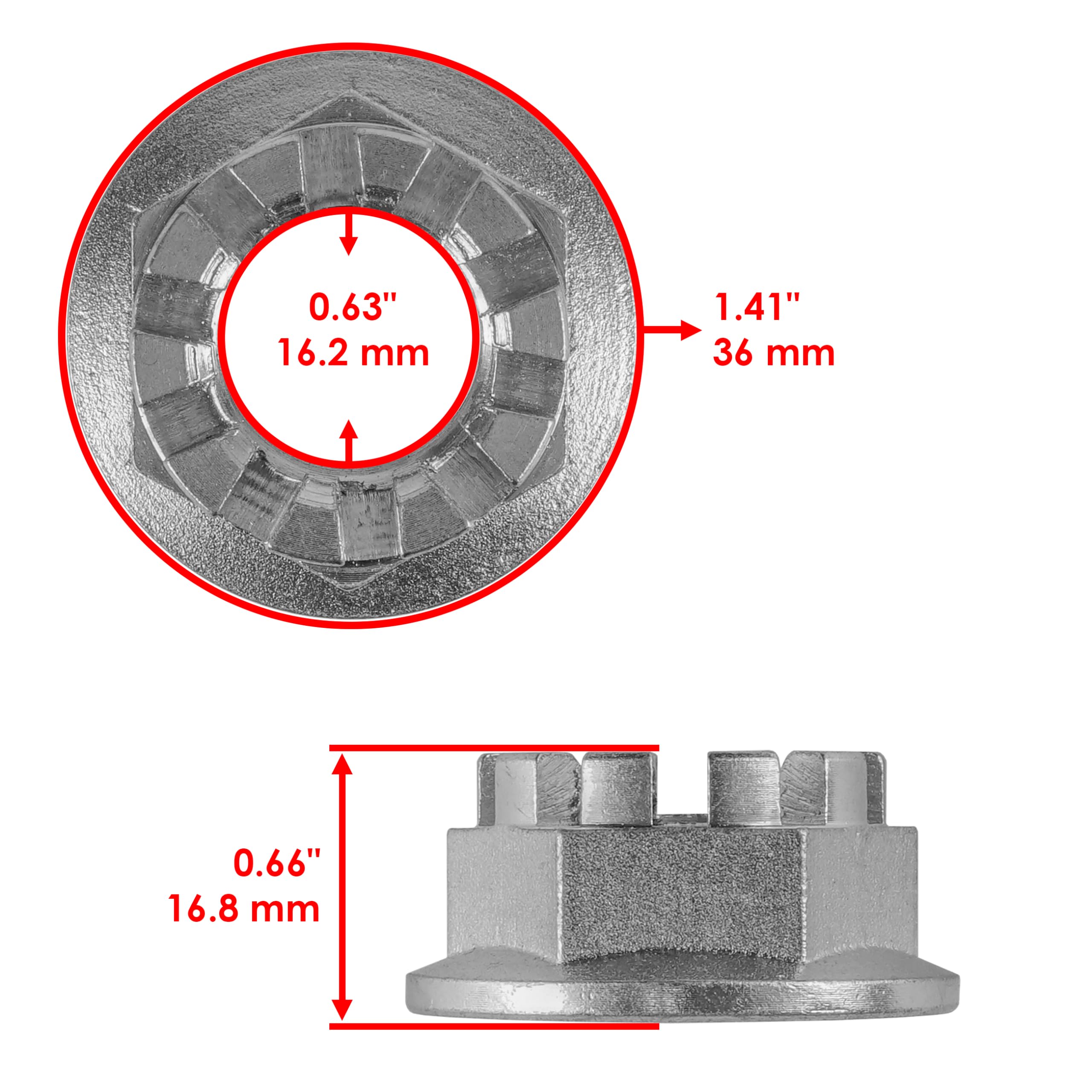 Caltric Rear Axle Wheel Hub with Nut Compatible with Honda Fourtrax 300 TRX300FW & TRX300 2x4 4x4 1988-1992 / Fourtrax 200 TRX20