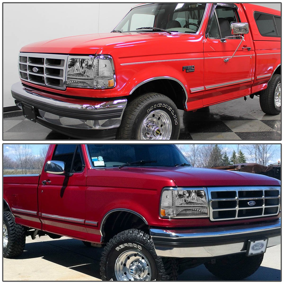 Dna Motoring Hl-Oh-F15092-6P-Ch-Am Chrome Amber Headlights Replacement Compatible With 92-96 F150 F250 F350/Bronco