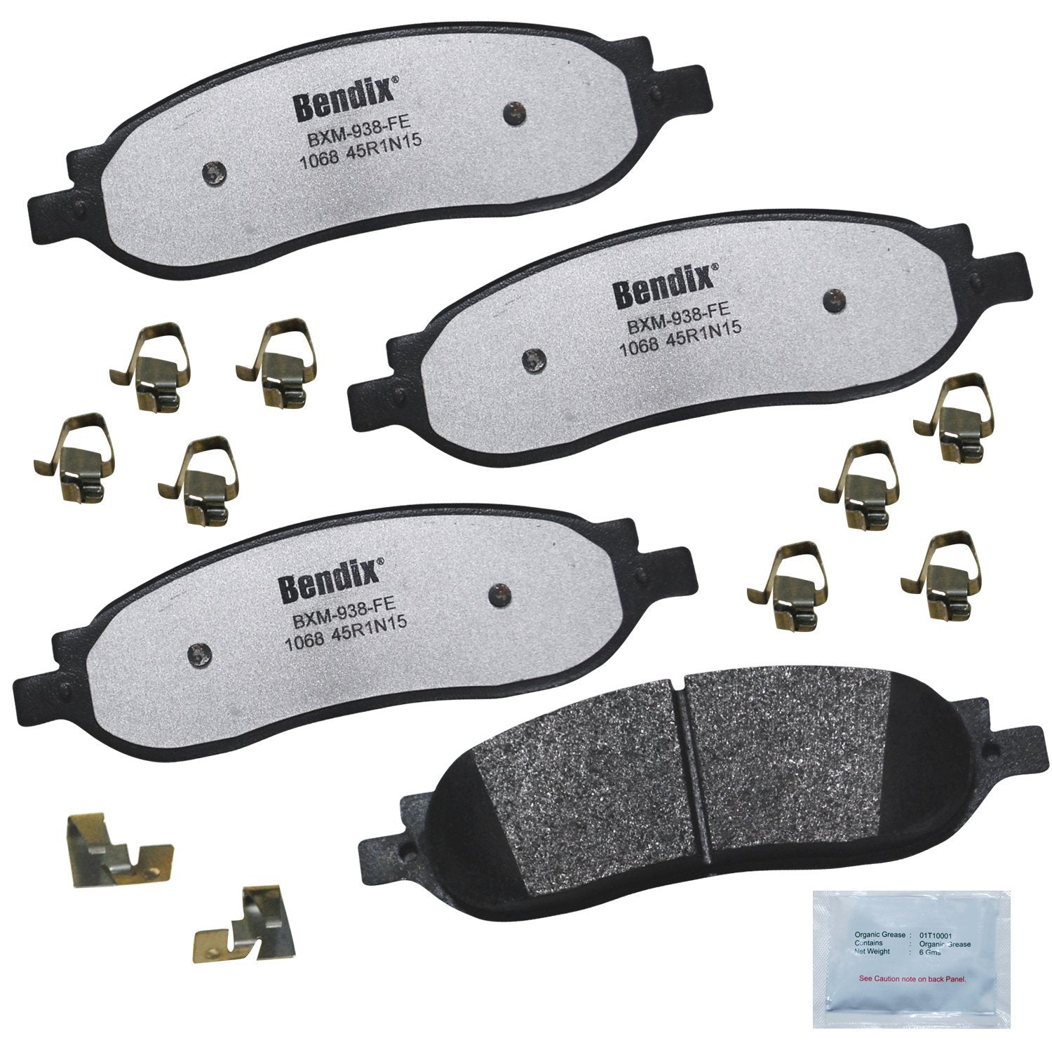 Bendix Fleet Metlok Mkd1068Fm Semi-Metallic Rear Brake Pads For Ford F-250 Super Duty 2007-2005, F-350 Super Duty 2007-2005