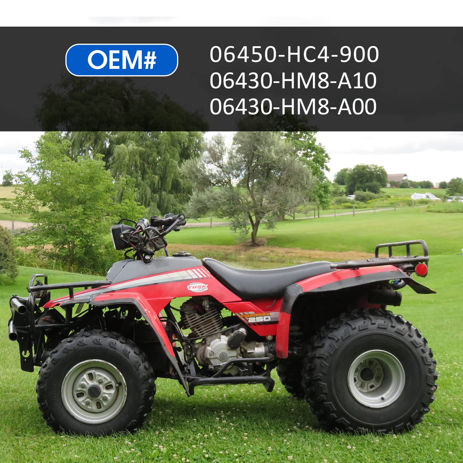 Front & Rear Brake Shoes Kit For Honda Recon 250 1997-2022, 06450-Hc4-900 06430-Hm8-A10 06430-Hm8-A00