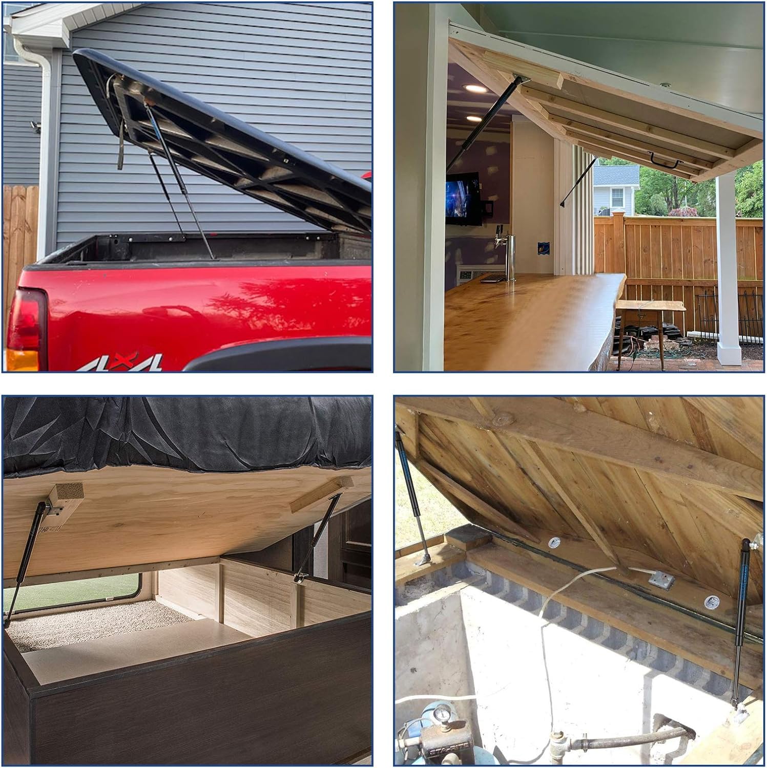 Arana 20 Inch 180 Lb Gas Prop Struts Shocks, 20'' 800 N Lift Support Springs For Heavy Duty Tonneau Cover Truck Pickup Sled Trai