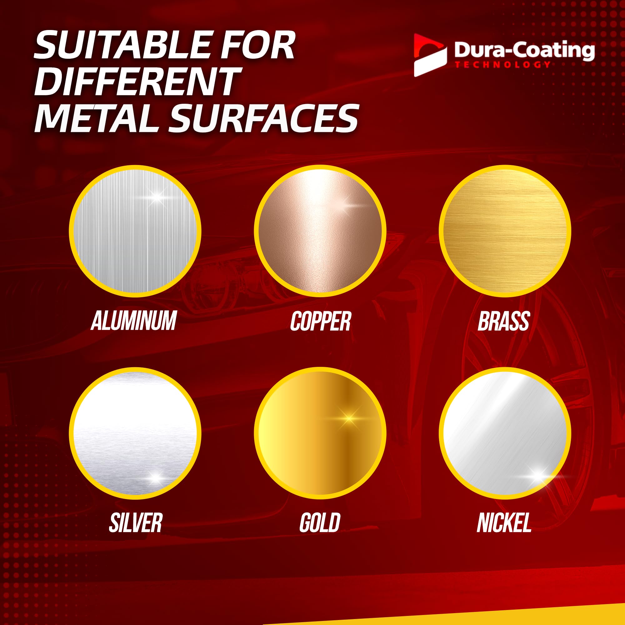 Dura-Coating Technology, Blue Premium Metal Polish - Perfect For Aluminum Wheels, Diamond Plate, Stainless Steel, Copper, Brass,