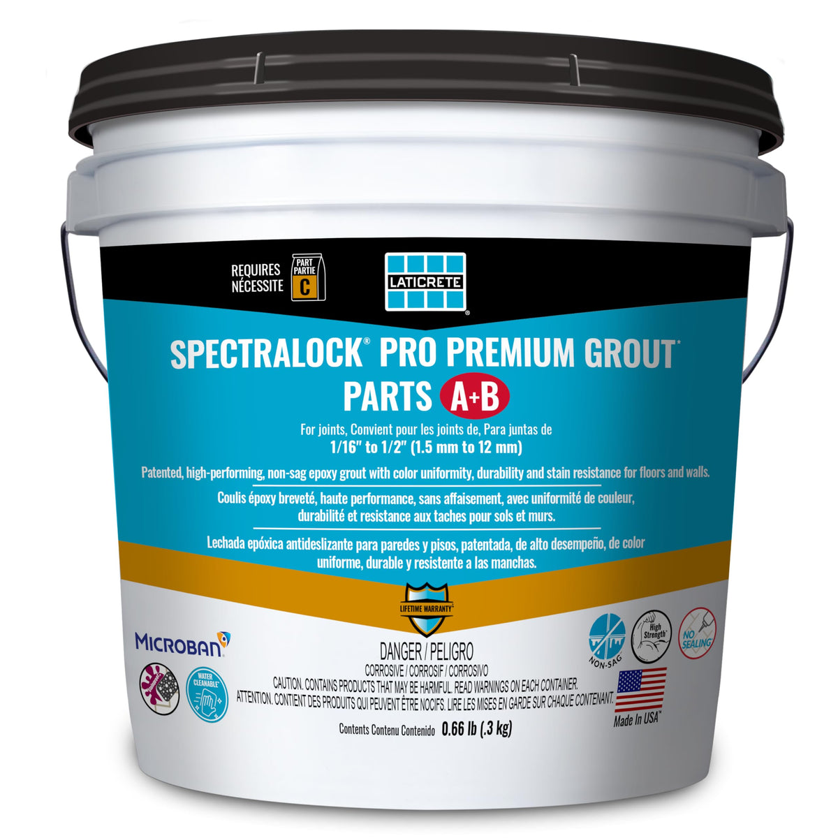 Laticrete SpectraLOCK Pro Premium Mini Parts A&B, 2lb (0.9 kg)