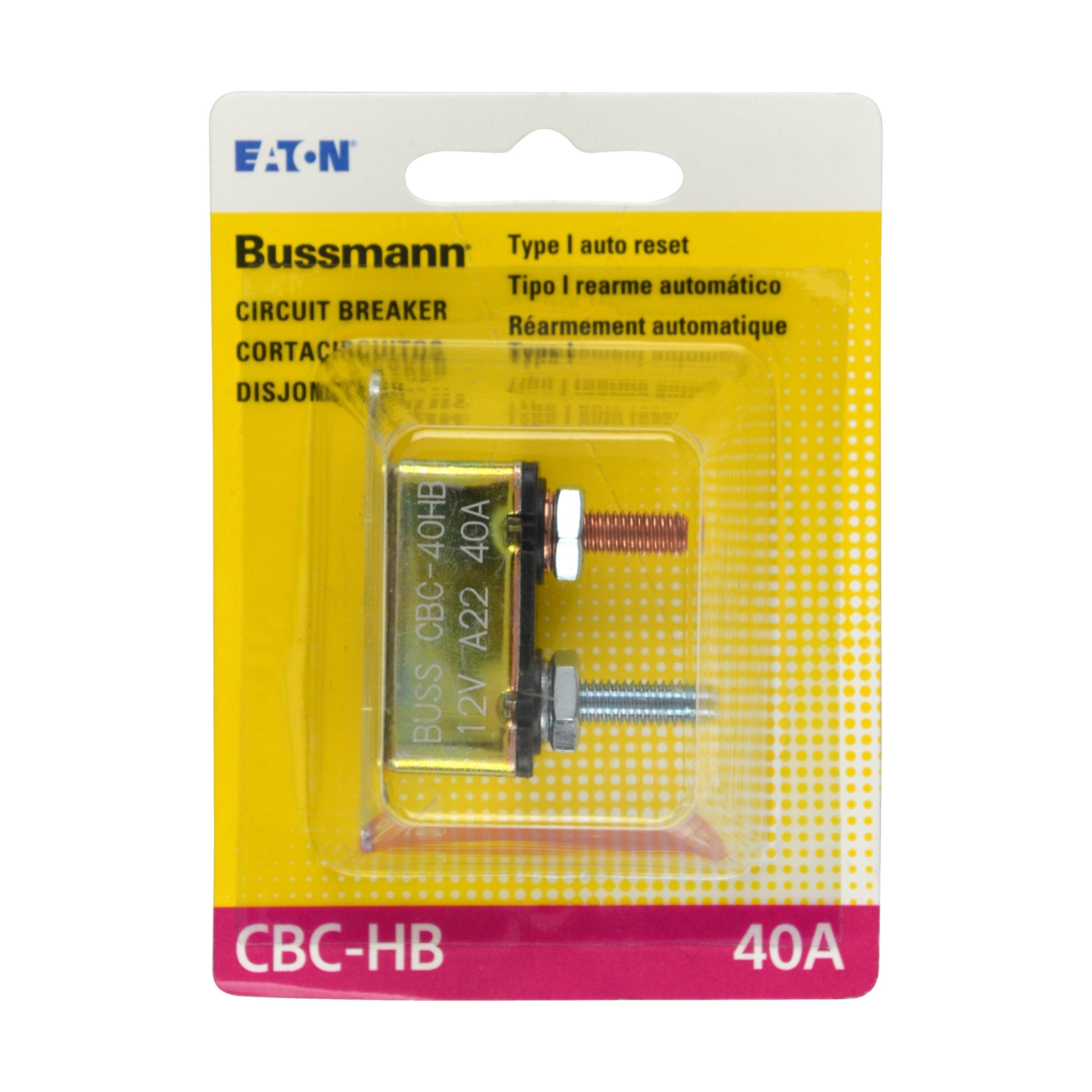 Bussmann (BP/CBC40HBRP) 40 Amp TypeI Stud Mount Circuit Breaker with Lengthwise Bracket