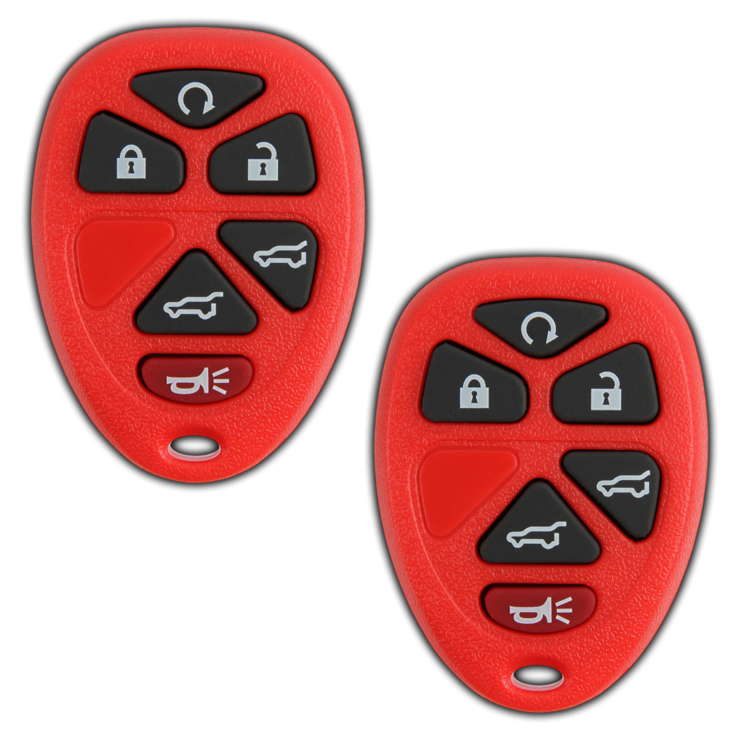 Keylessoption Keyless Entry Remote Control Car Key Fob Replacement For 15913427 -Red (Pack Of 2)