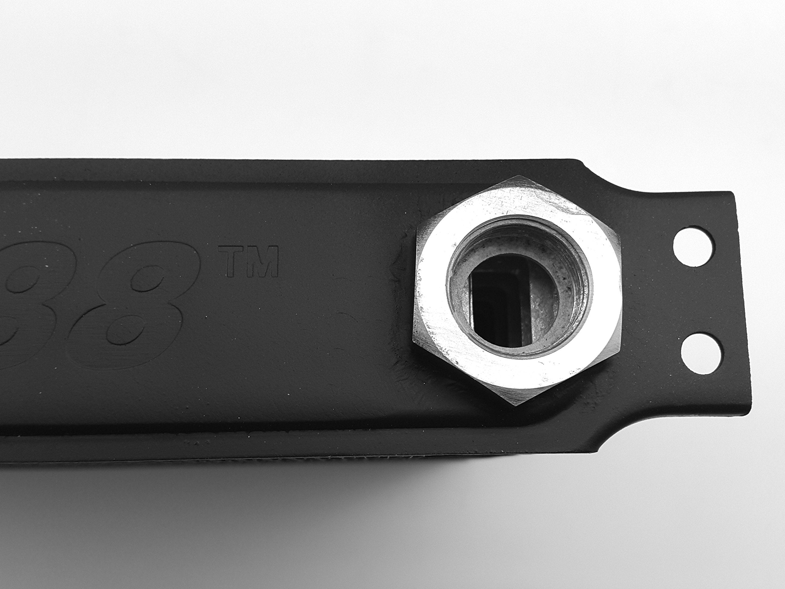 Autobahn88 Universal Oil/Automatic Transmission Fluid Atf Cooler, 7-Row, Compact Core Size 11.8X3.74X2 (300X95X50Mm), M22 Ports, Includes Two An10 M22 Adapters, Black