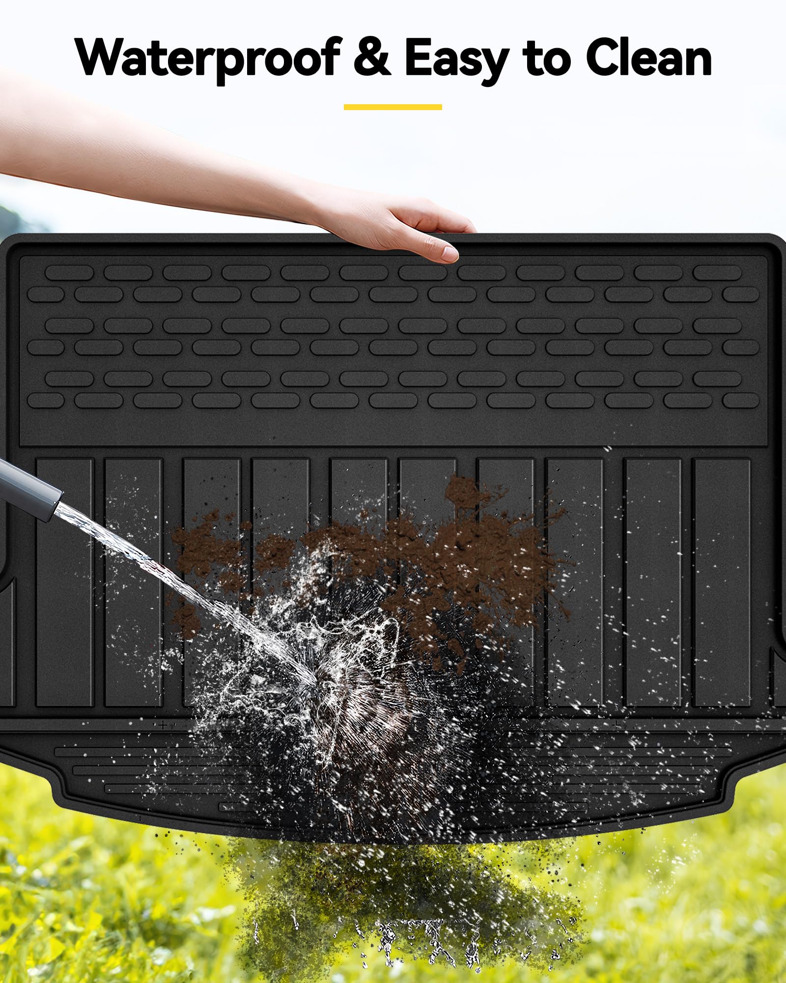 3W Cargo Liner Fit For Range Rover Evoque 2022-2024 2025,Tpe All Weather Custom Fit Trunk Mat For Range Rover Full Set Car Mats,