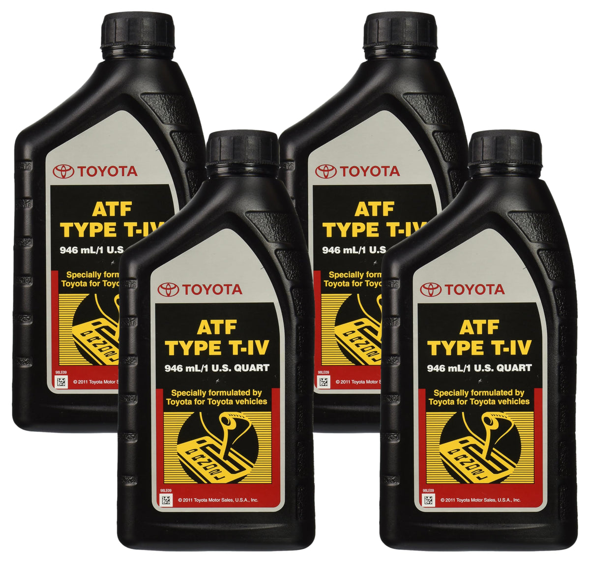 Toyota 00279-000T4-0 Lexus Atf Automatic Transmission Fluid, Black (Pack Of 4)