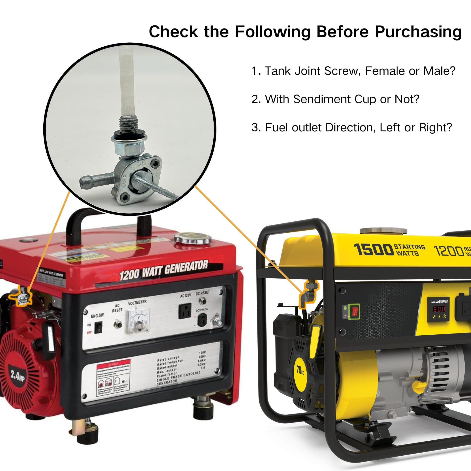 Ygq Fuel Tank Shut Off Valve Switch Gas Petcock For Generator Champion 50Cc 70Cc 110Cc 125Cc Dirt Bike Atv Chinese 28-1783-V M10