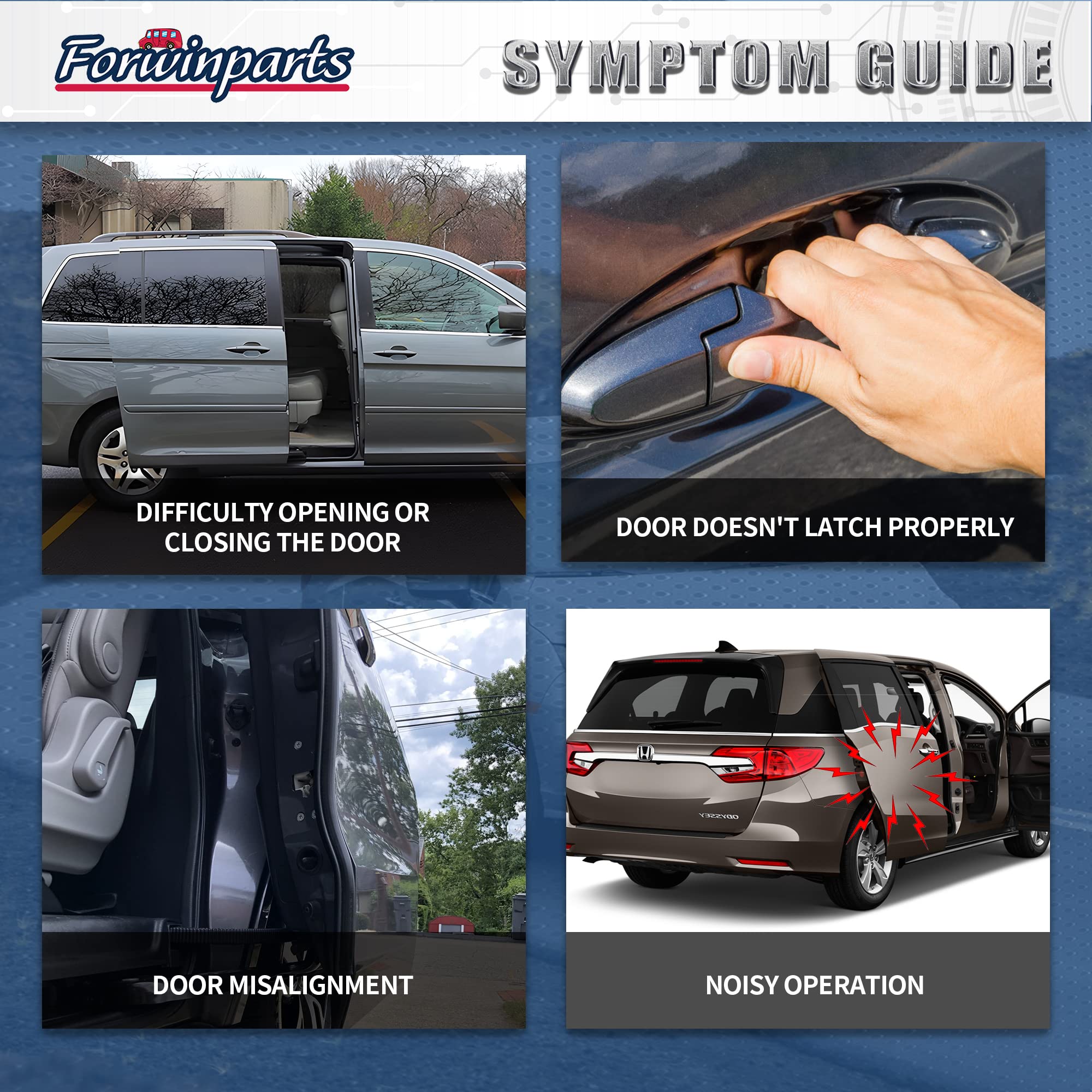 Forwinparts 72546Tk8A01 Power Sliding Door Cable Motor Kit For Honda Odyssey 2011 2012 2013 2014 2015 2016 2017 2018 2019 2020 7