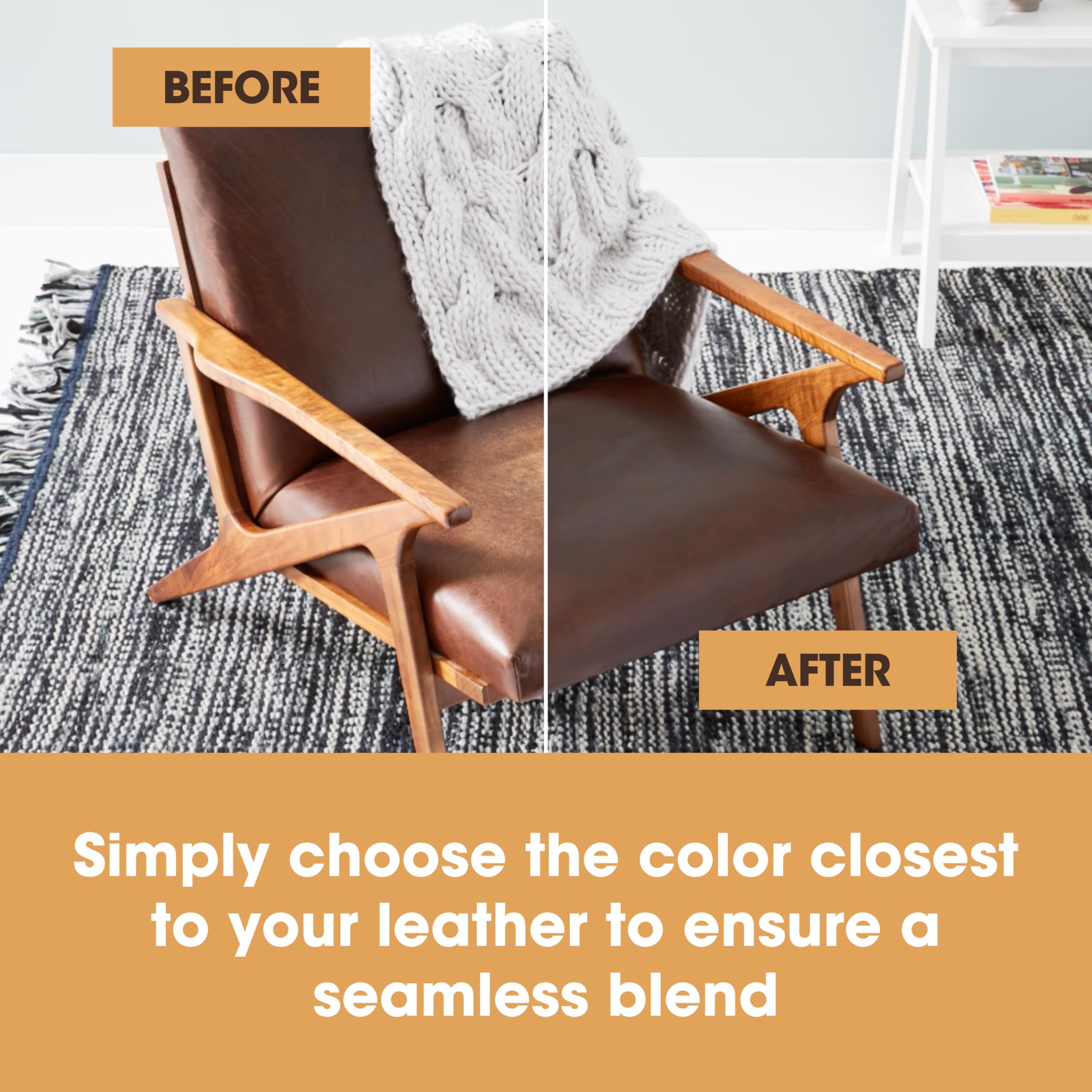 Furniture Clinic Leather Complete Restoration Kit | With Leather Recoloring Balm, Cleaner, 2-In-1 Protection Cream & Conditioner