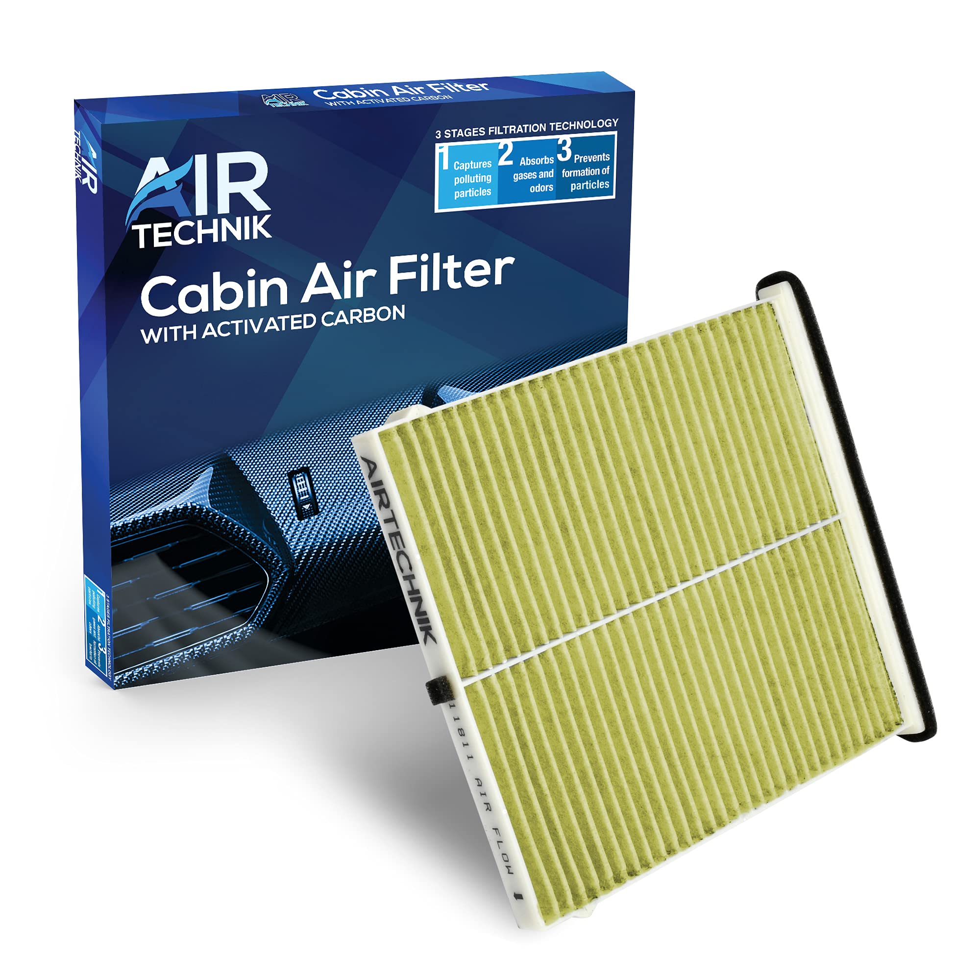 Airtechnik Cf11811 Cabin Air Filter W/Activated Carbon | Fits Mazda 3 2014-2018, Mazda 6 2014-2021, Cx-5 2014-2023 - Kd45-61-J6X