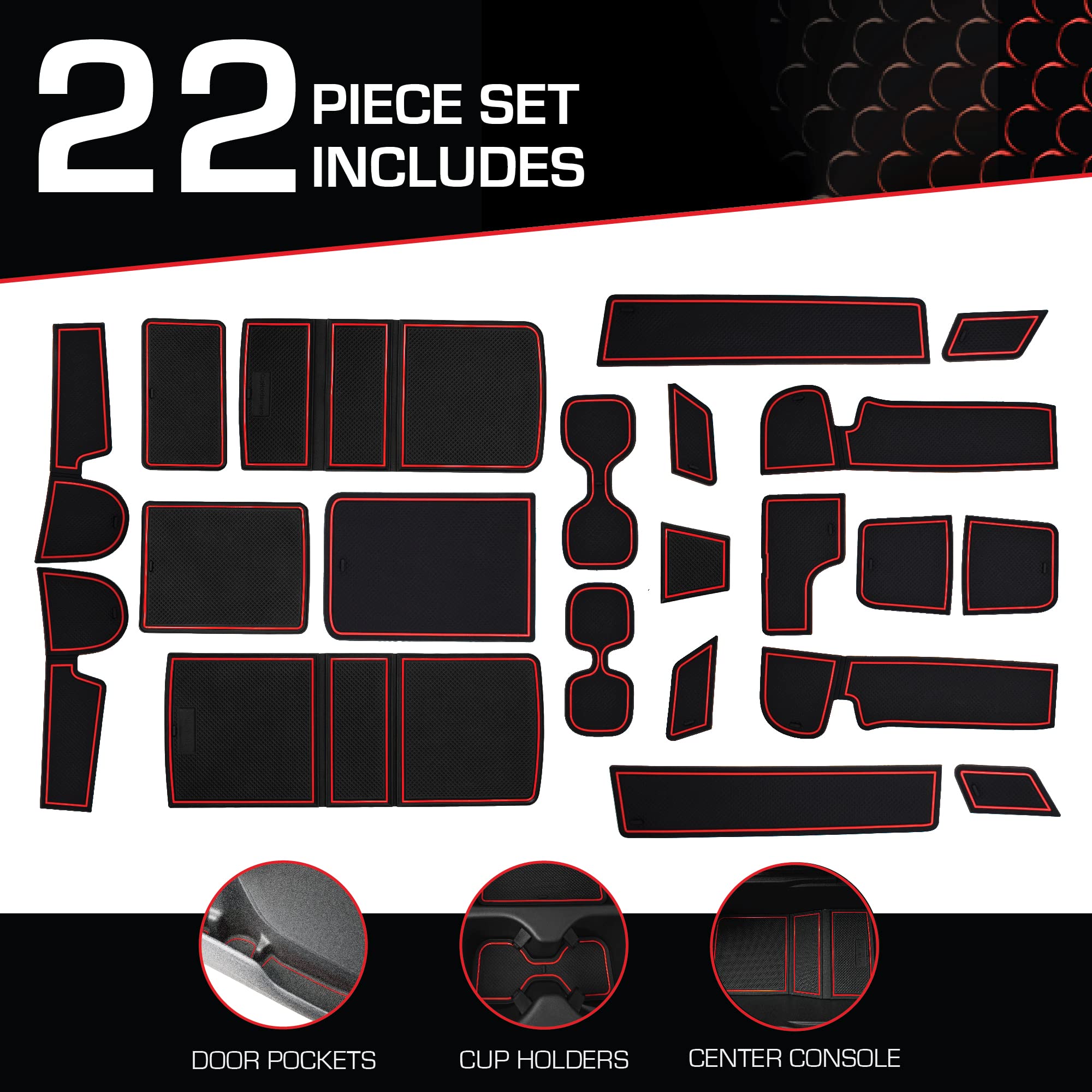 Cupholderhero Fits Honda Crv 2017-2022 Accessories - Premium Custom Non-Slip Anti-Dust Cup Holder Inserts, Center Console Liners