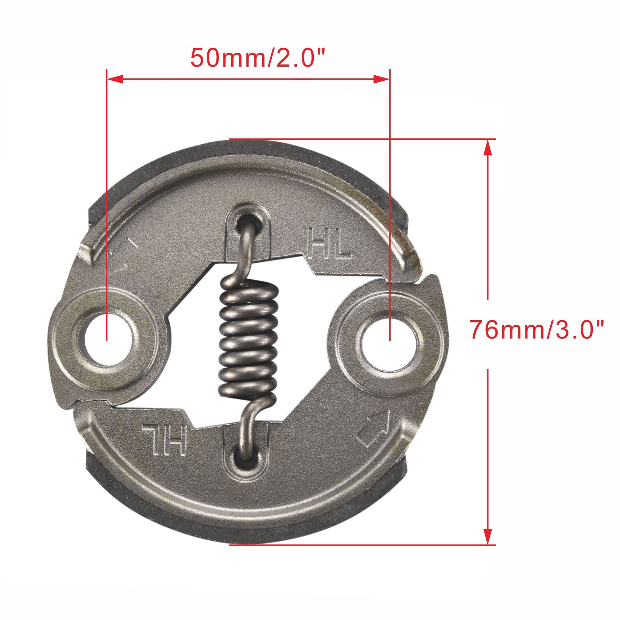 Woostar Heavy Duty Clutch With Spring Replacement For 2 Stroke 43Cc 47Cc 49Cc Engine X-1 X-2 Cat Eye Pocket Bike Mini Quad
