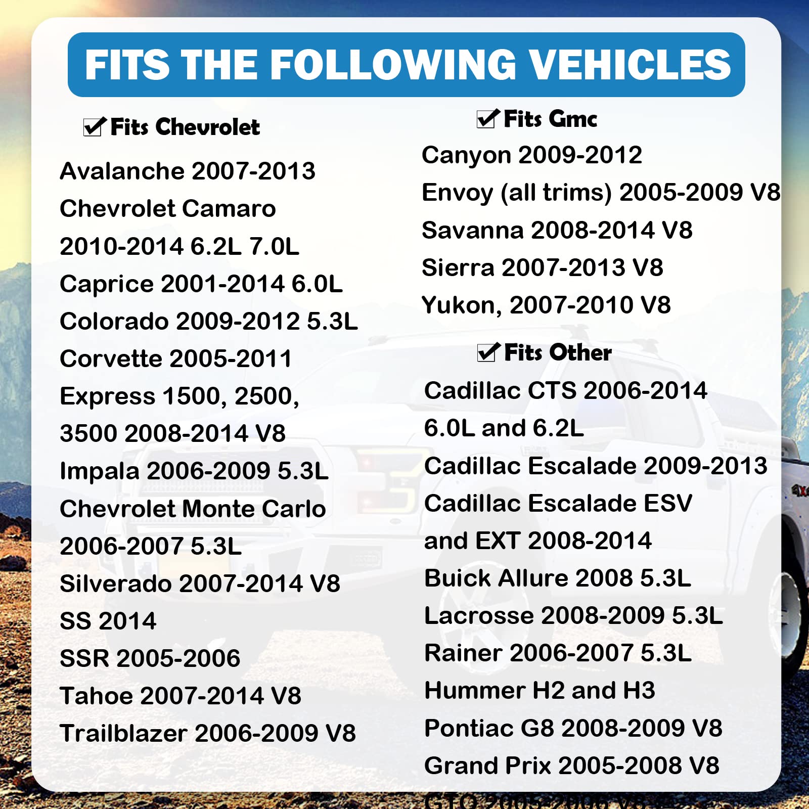 12611424 Ignition Coil Pack Compatible With Chevy Cadillac Gmc Pontiac 5.3L 6.0L V8 Engine G8 Grand Prix H3 Silverado Tahoe Yukon Impala - Replace # 12570616 D510C Uf413, Set Of 8 Ignition Coil