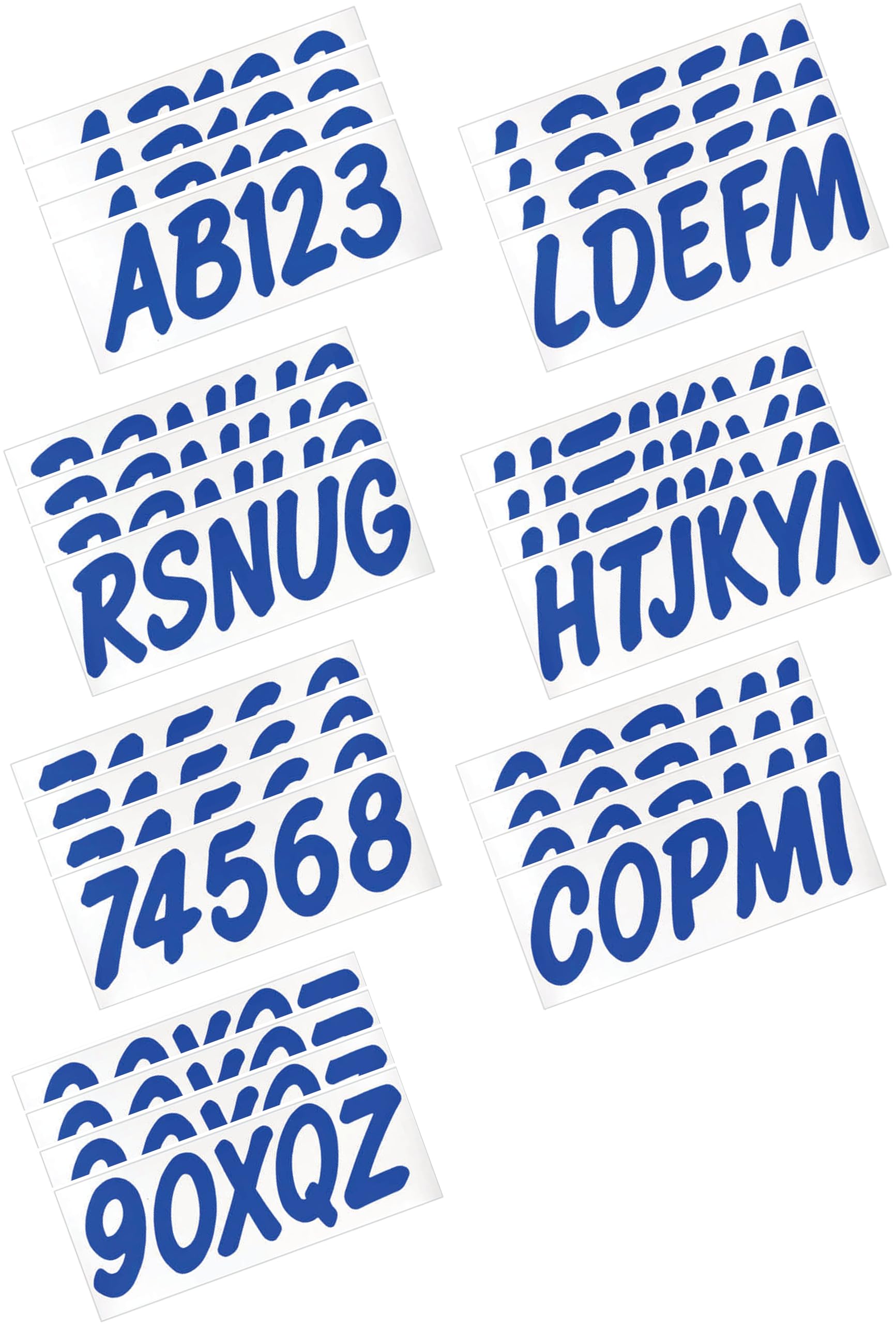 Hardline Products Series 400 Factory Matched 3-Inch Boat & PWC Registration Number Kit -BLU400EC