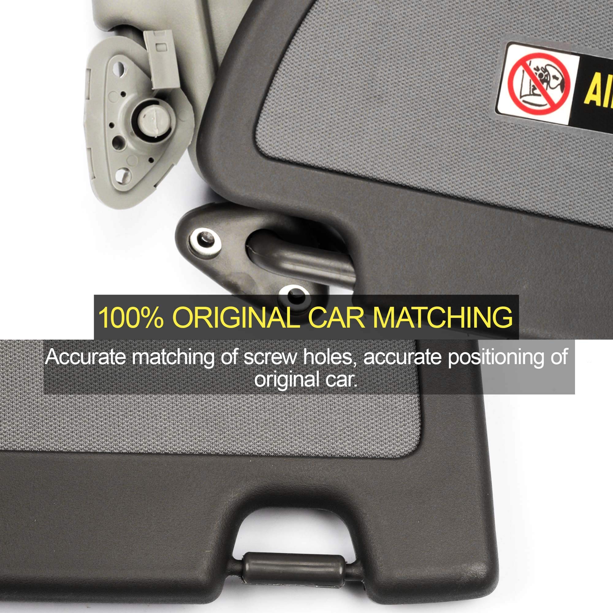 Dasbecan Clear Gray Right Passenger Side Sun Visor Compatible With Honda Civic 2006-2011 Replaces# 83230-Sna-A01Zc