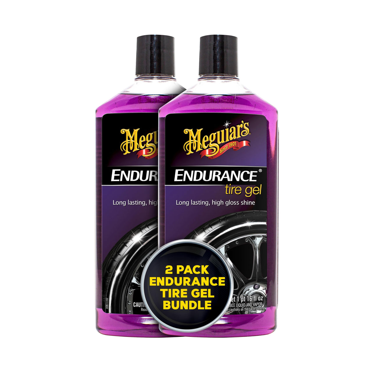 Meguiar 'S G7516 Endurance Tire Gel, Premium Tire Gel For A Lasting Glossy Shine - 16 Oz Bottle (Pack Of 2)