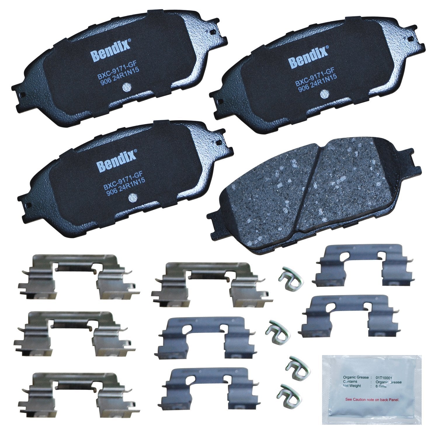 Bendix Priority1 Cfc906 Ceramic Front Brake Pads For Lexus Es300 2003-2002, Es330 2006-2004, Toyota Avalon 2007-2005, Camry 2006