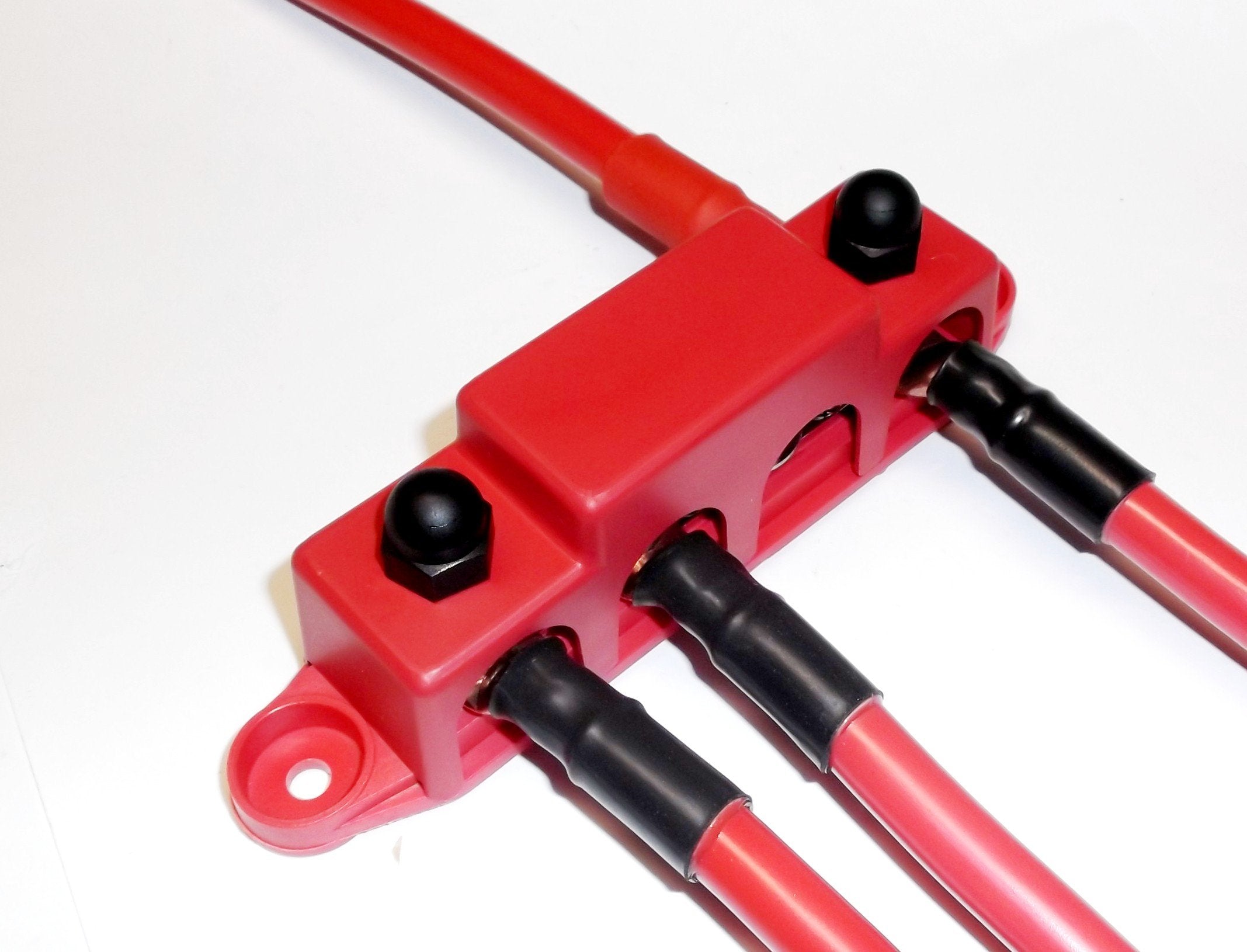 Fastronix 3/8'' 4 Stud Stainless Steel Power Distribution Block With Cover