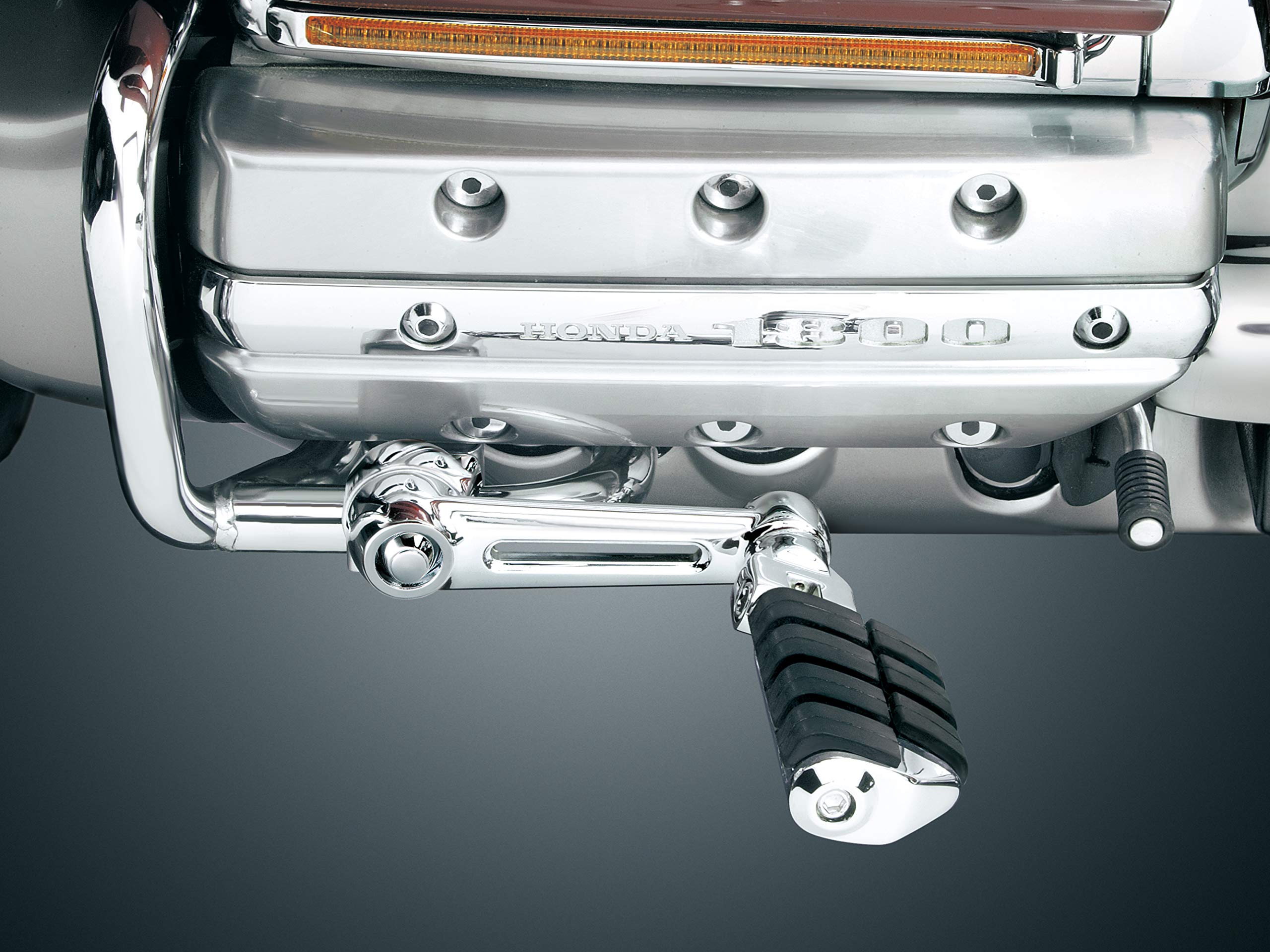 Kuryakyn 4056 Motorcycle Foot Controls: Ergo II Cruise Mounts with Dually ISO Pegs and 6'' Arms for Honda Gold Wing, Valkyrie Mo