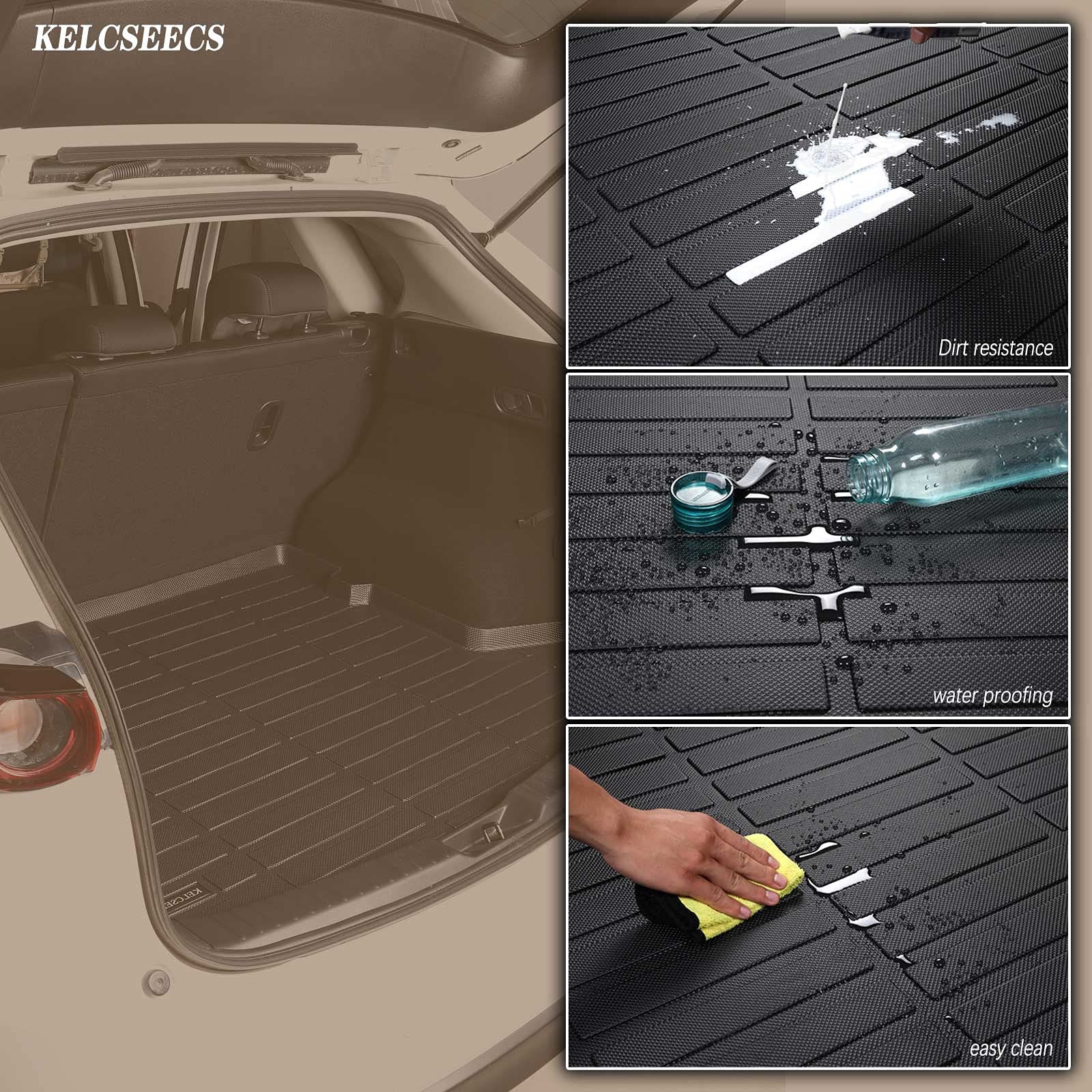 Kelcseecs All-Weather Cargo Liner For Elantra & Elantra N & Elantra Hybrid 2025 2024 2023 2022 2021 Custom Fit Car Floor Mat (Tr