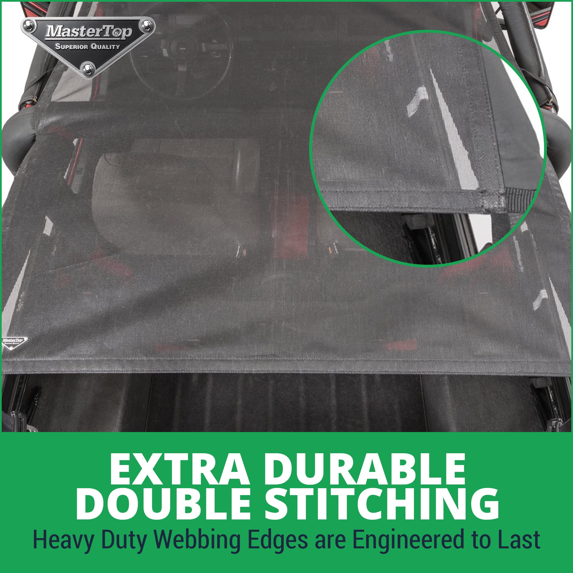 Mastertop Bikini Mesh Top Sunshade - Fits Jeep Wrangler Tj 1997-2006 - Jeep Tj Bikini Top Jeep Tj Sunshade Jeep Tj Mesh Top Jeep