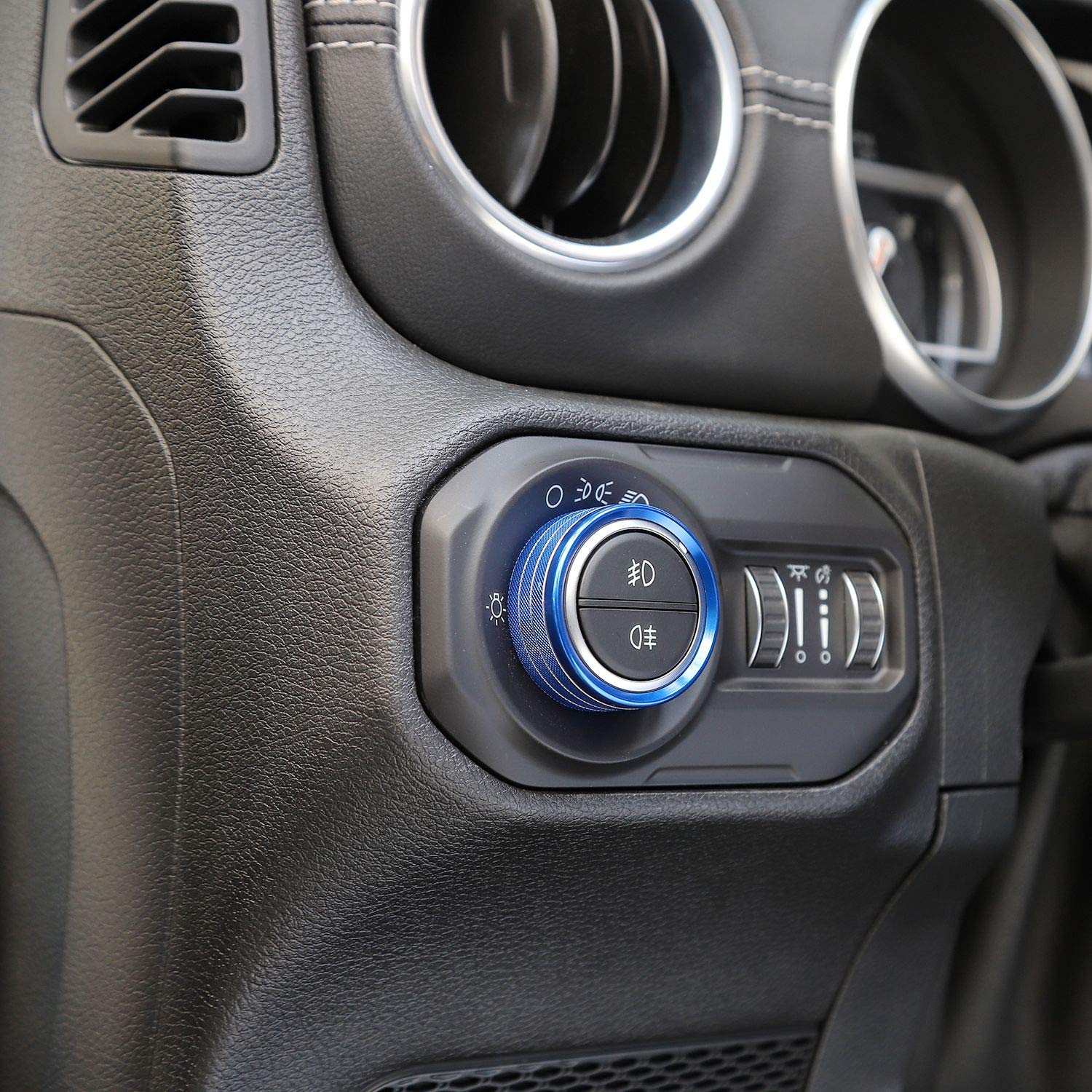 Voodonala Air Conditioner Headlight Center Consoles Switch Knob Cover Trim For 2018-2023+ Jeep Wrangler Jl Jlu Gladiator Jt Inte