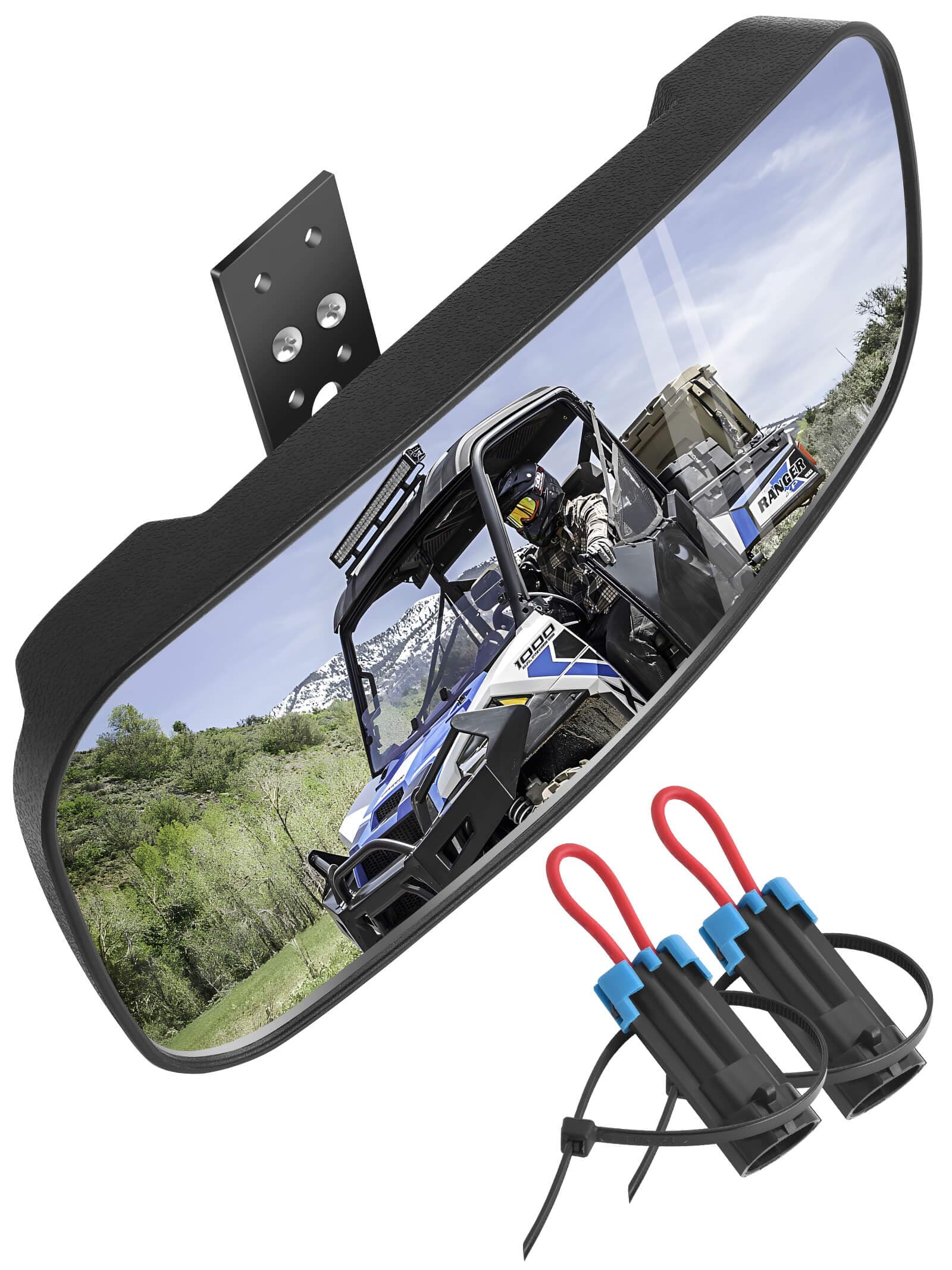 ZIDIYORUO Polaris Ranger Rear View Mirror, HD Center Rear View Mirror for Polaris Ranger 500 570 900 XP 1000XP Crew 2017-2023 on