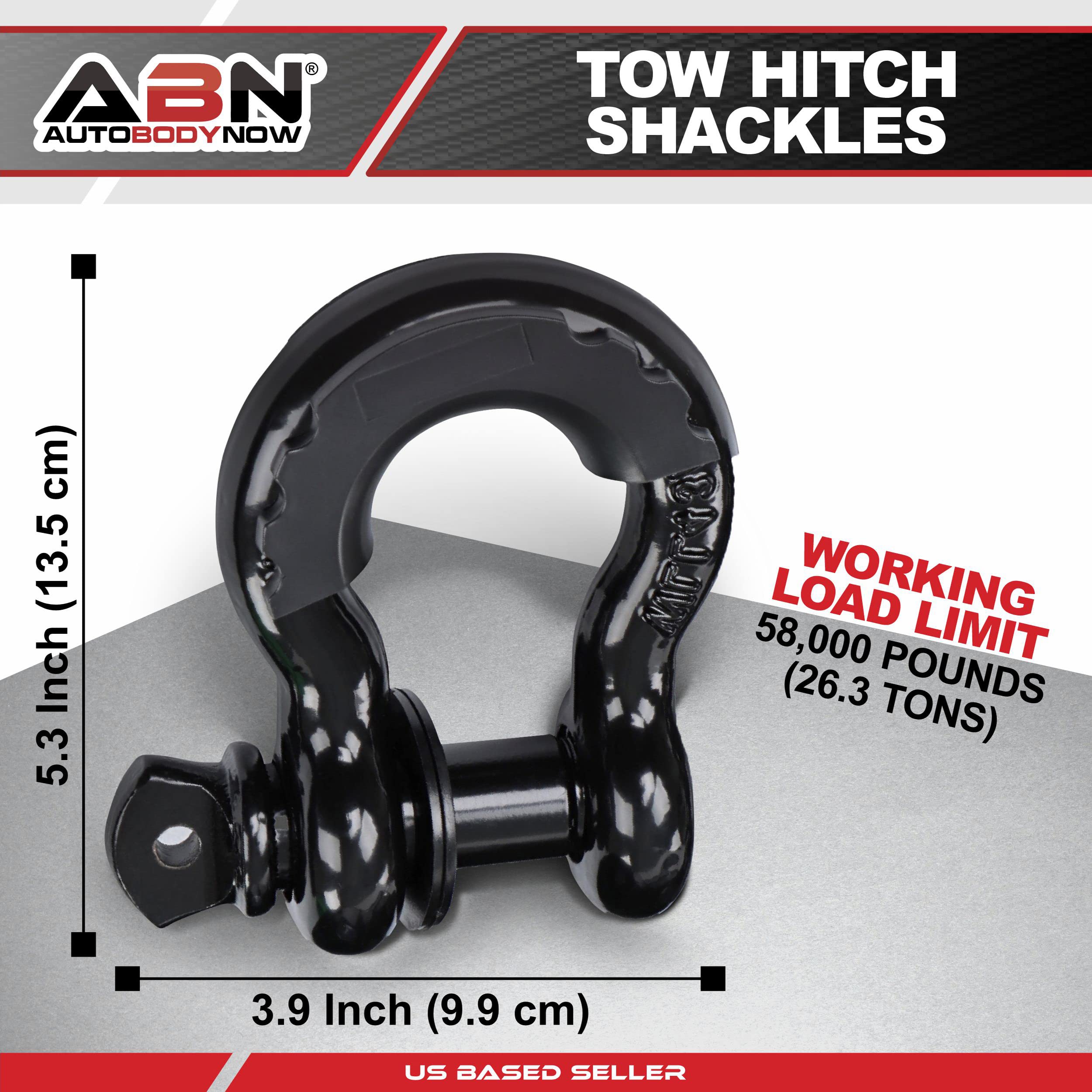 Abn Utv Tow Strap Recovery Kit - 35,000Lbs Working Load Limit Heavy Duty Tow Straps, Offroad Tree Saver Straps, Snatch Block, Pu