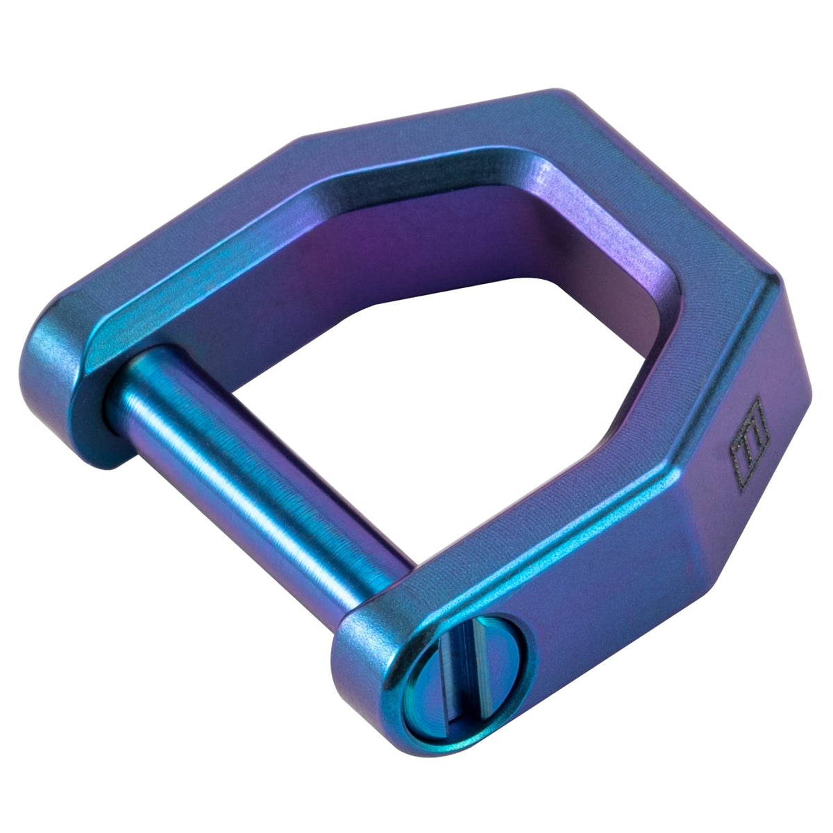 Mecarmy Ch2 Titanium D Shape Key Ring, Utility Keyring With Screw Shackle, Key Ring Car Key Tool For Everyday Carry, Keychain Holder Accessories (Blue Medium)