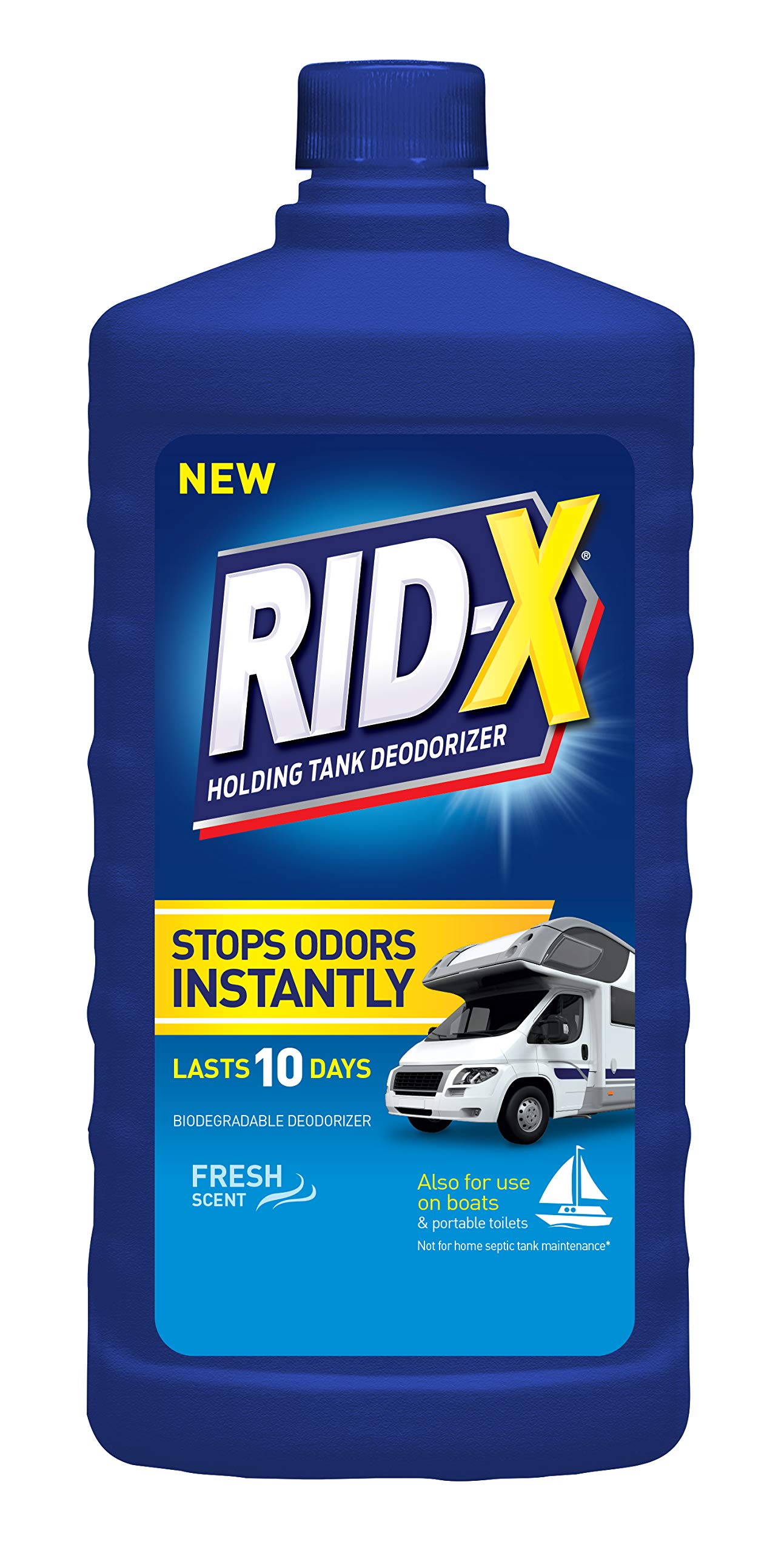 Rid-X Holding Tank Deodorizer Liquid, Fresh Scent, 24 Ounce