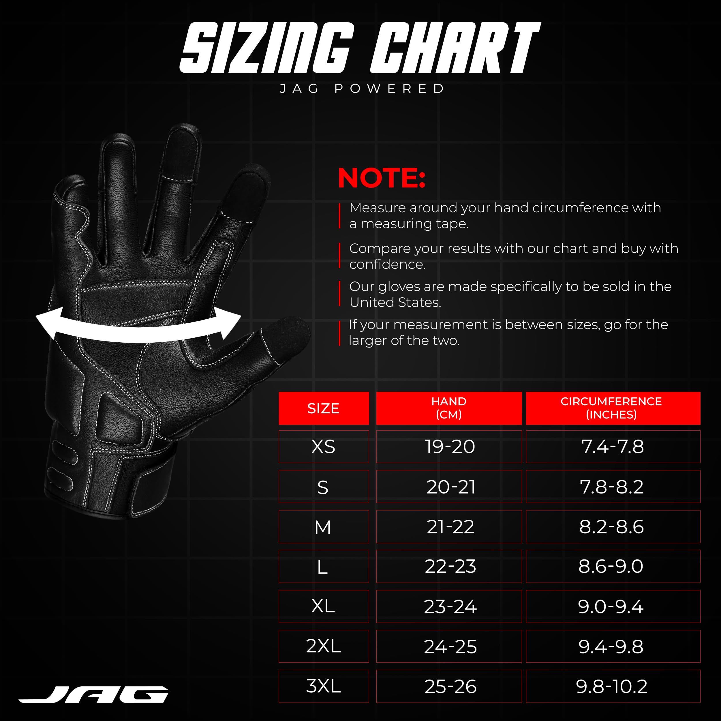 J.A.G. Motorcycle Gloves - Premium Leather Perforated Motorcycle Gloves for Men with Knuckle Protection | Touchscreen Motorbike