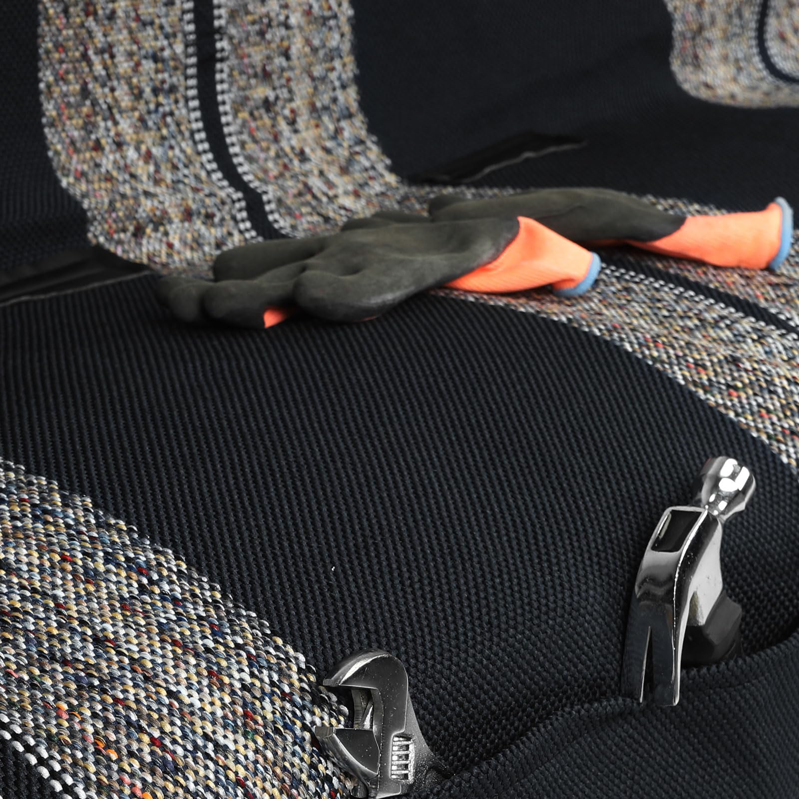 XCAR Durable Universal Car Seat Cover for Truck and Car Bench Seats Black for Full Size Pickup Trucks One Piece