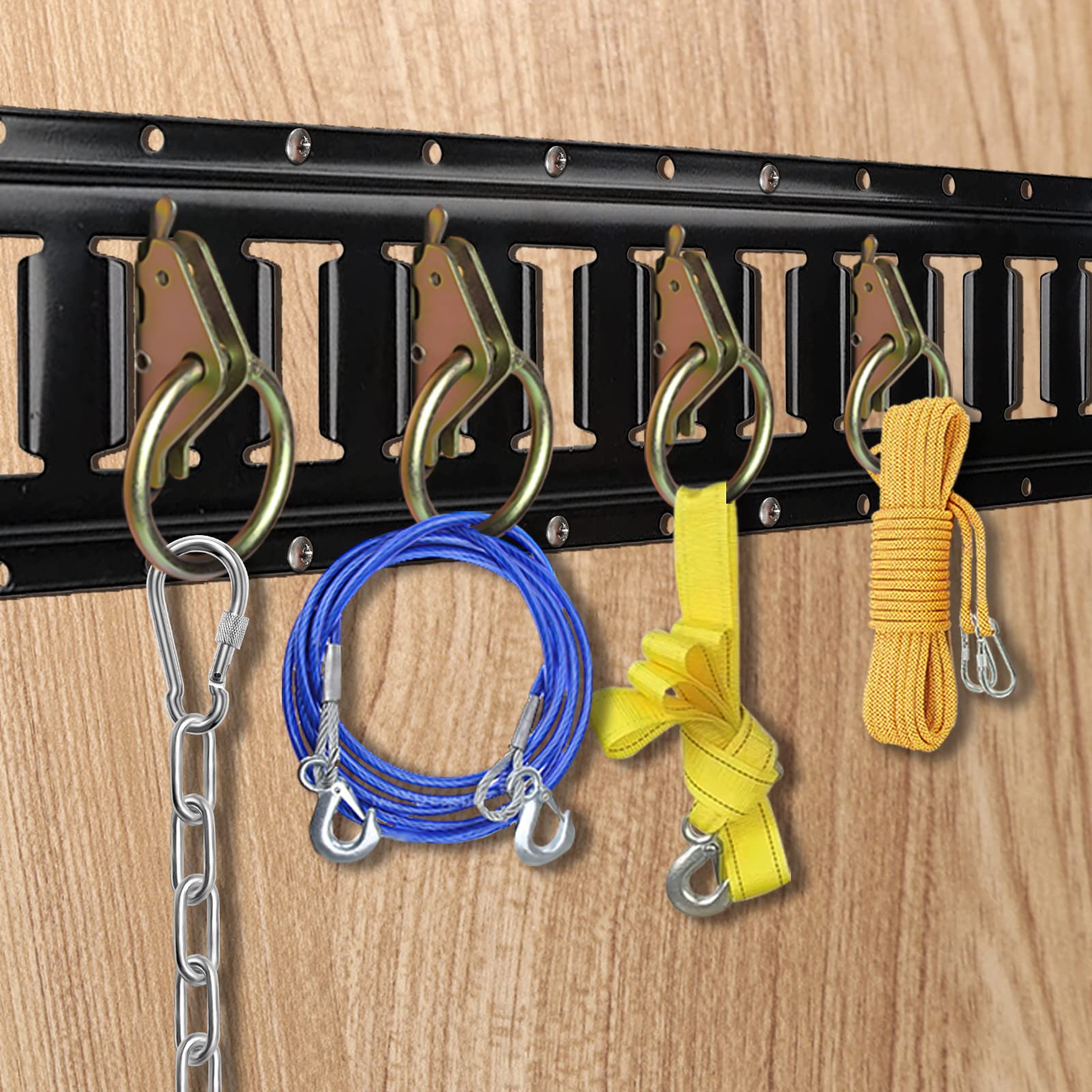 Eapele 40Pcs Steel E-Track O Ring Tie-Down Anchors, Secure Cargo In Enclosed/Flatbed Trailers, Trucks, Load Limit Of 1500Lb