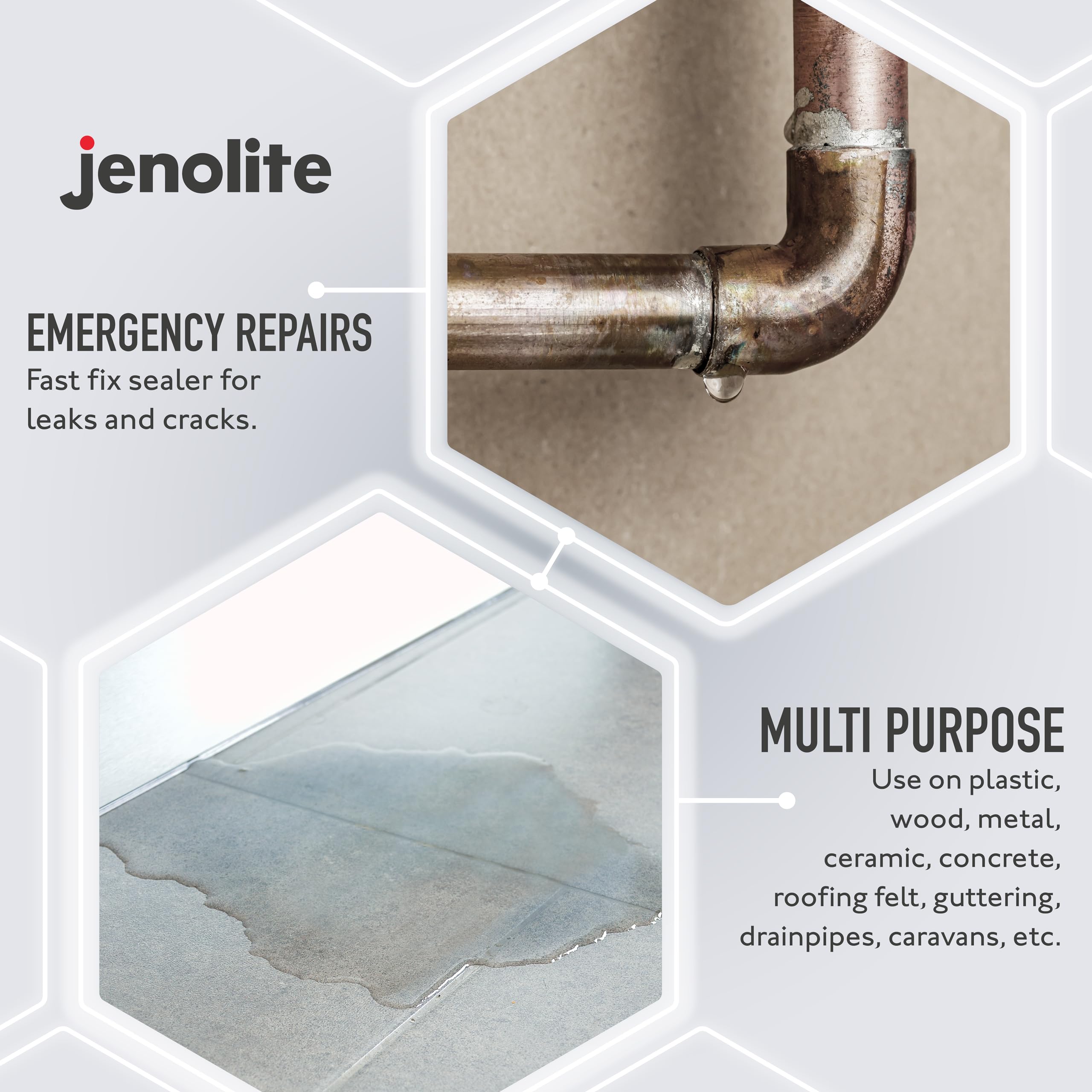 Jenolite Stop Leak Sealer Spray | Waterproof Sealant | Fills, Seals & Stops Leaks | Black | 400Ml (14 Ounces)