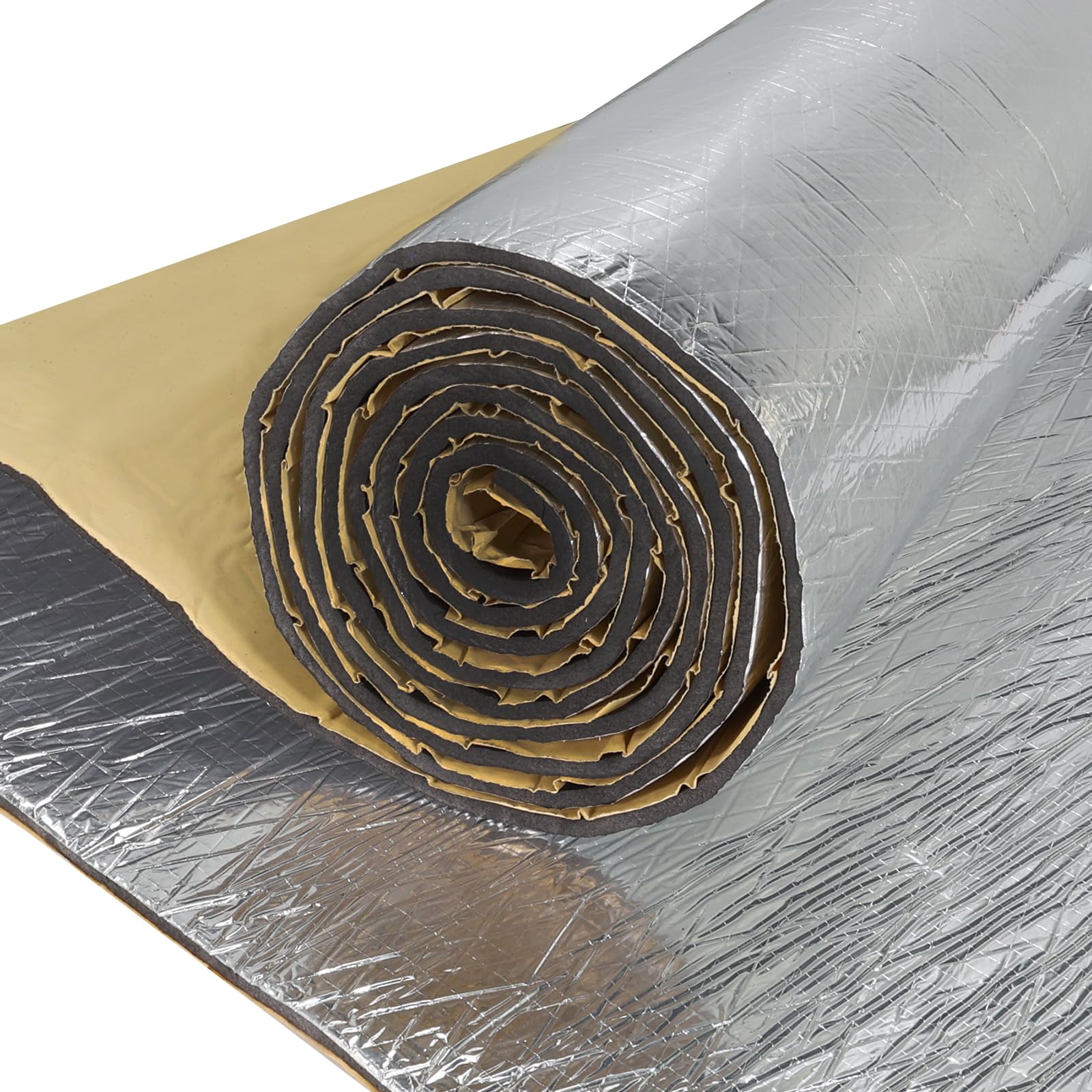 Fourub 390 Mil Heat and Sound Deadener Insulation Mat Thermal Heat Guard Sound Deadening Material for Auto Trunk Engine Hood Flo