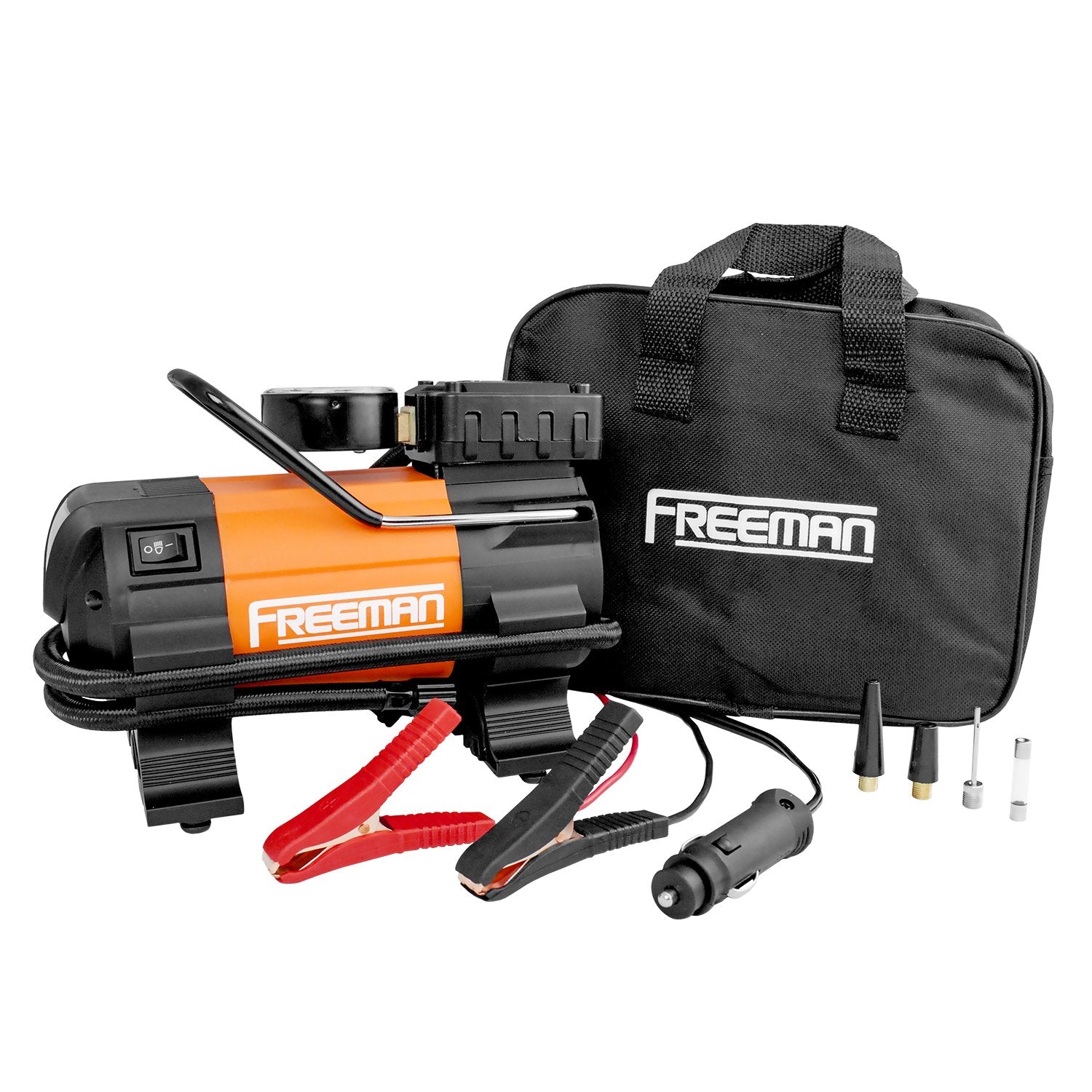 Freeman P30Lmti Portable 12V Tire Inflator With Gauge