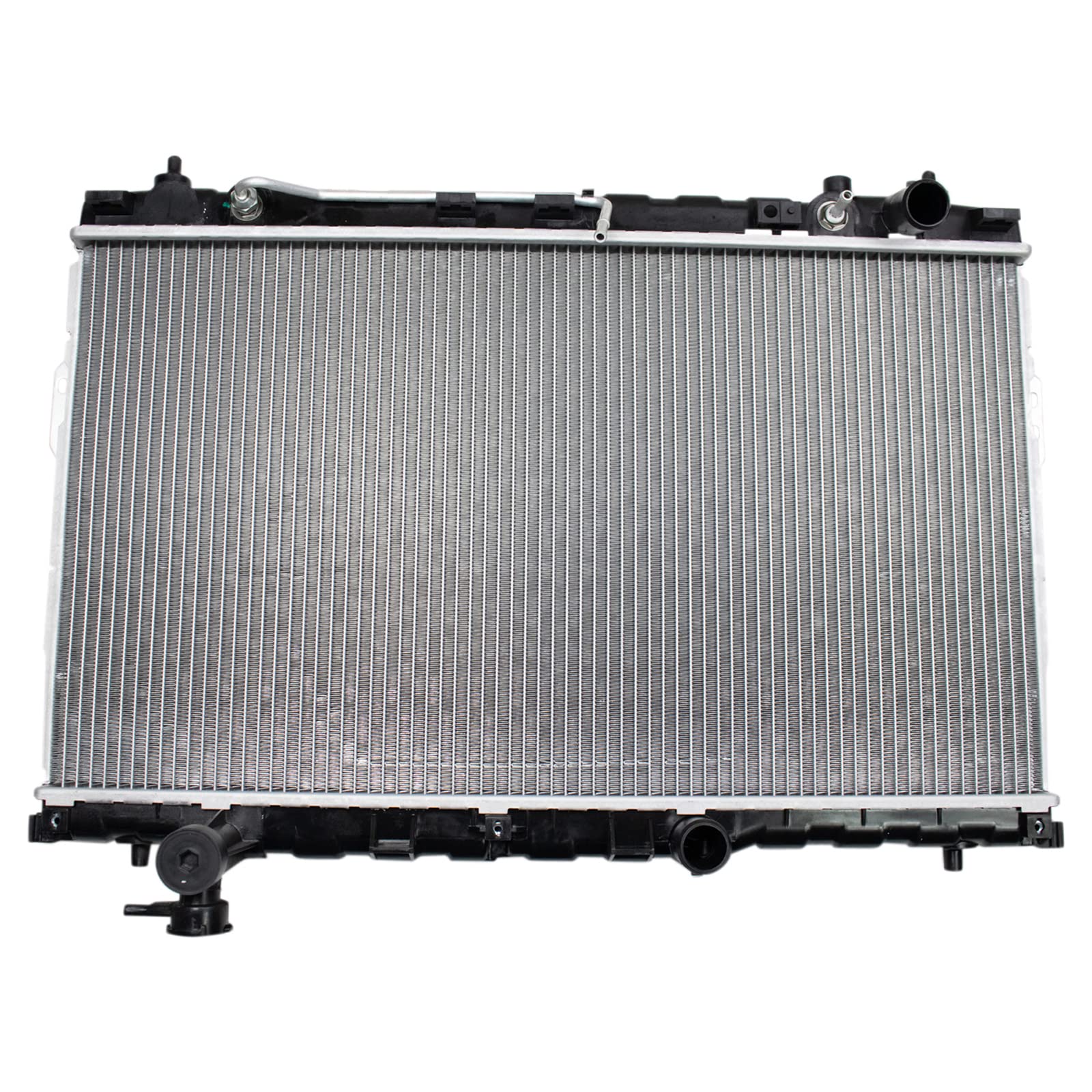 Trq Radiator Assembly Aluminum Core Compatible With 01-06 Hyundai Santa Fe Cu2389 Hy3010119