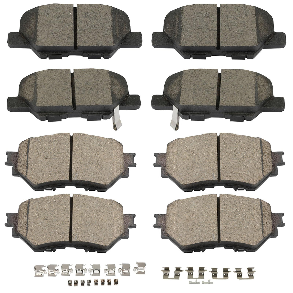 Scitoo D1759 D1679 Ceramic Brake Pads Sets Front & Rear W/Hardware Replacement For Mazda For 3 2014-2016,For Mazda For 3 Sport 2