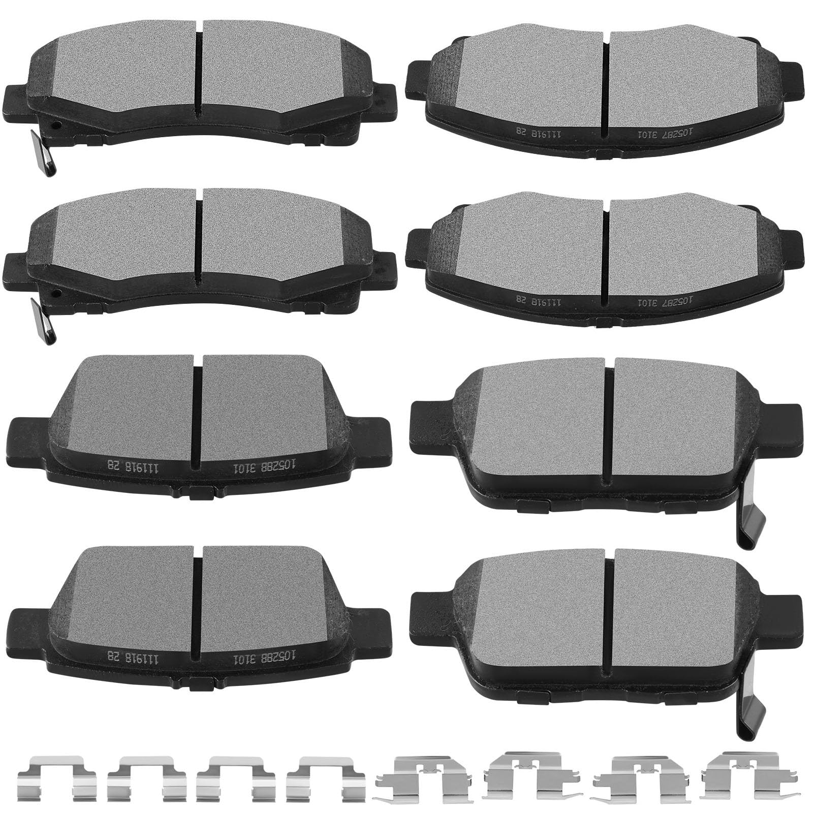 SCITOO D1102 D1103 Front Rear Semi-Metal Brake Pads Sets Fit For Acura TL 2009-2014,For Honda Ridgeline 2006-2011