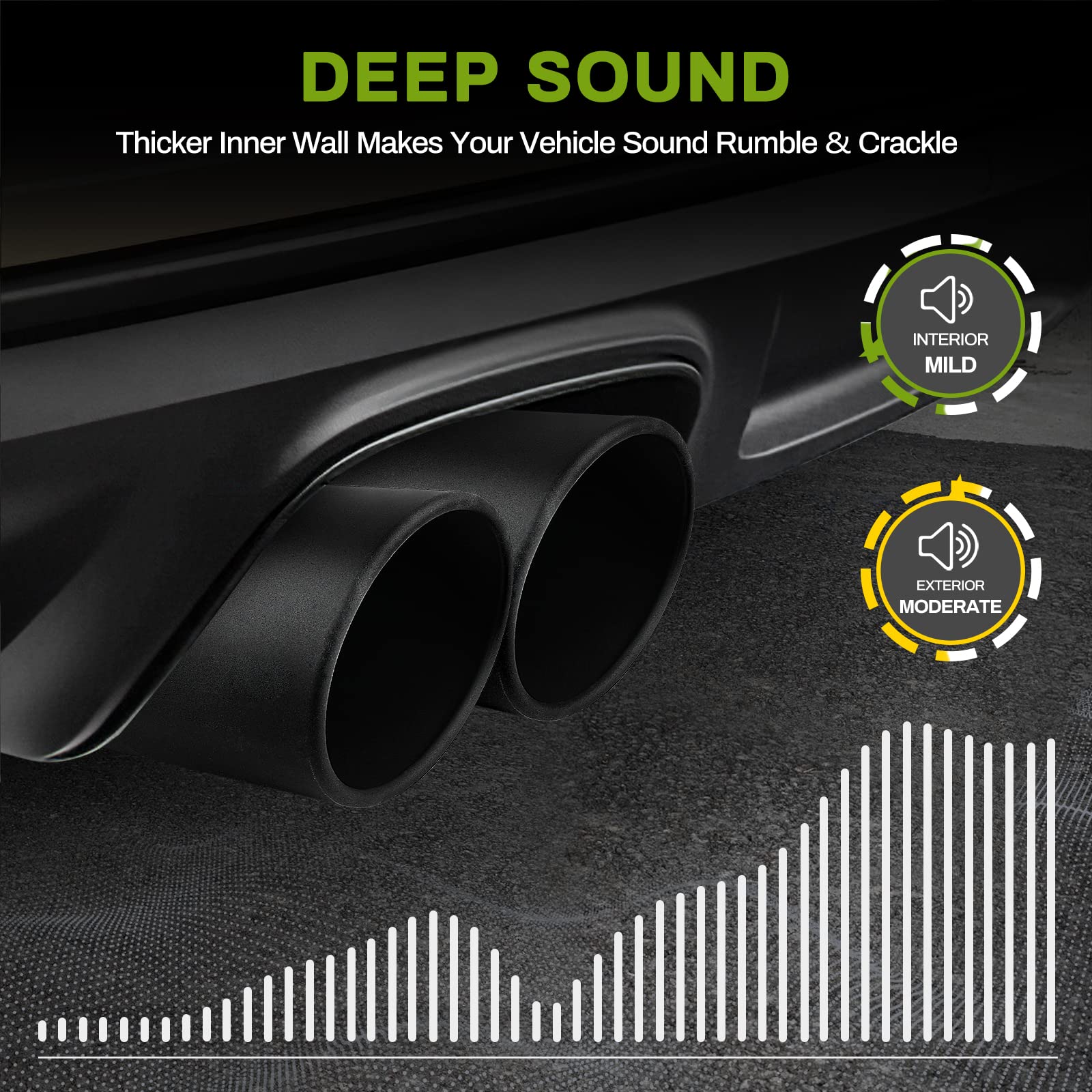 Autosaver88 4 Inch Inlet Exhaust Tip, 4'' Inlet 6'' Outlet 15'' Long Stainless Steel Exhaust Tail Tip For 4'' Outside Diameter T