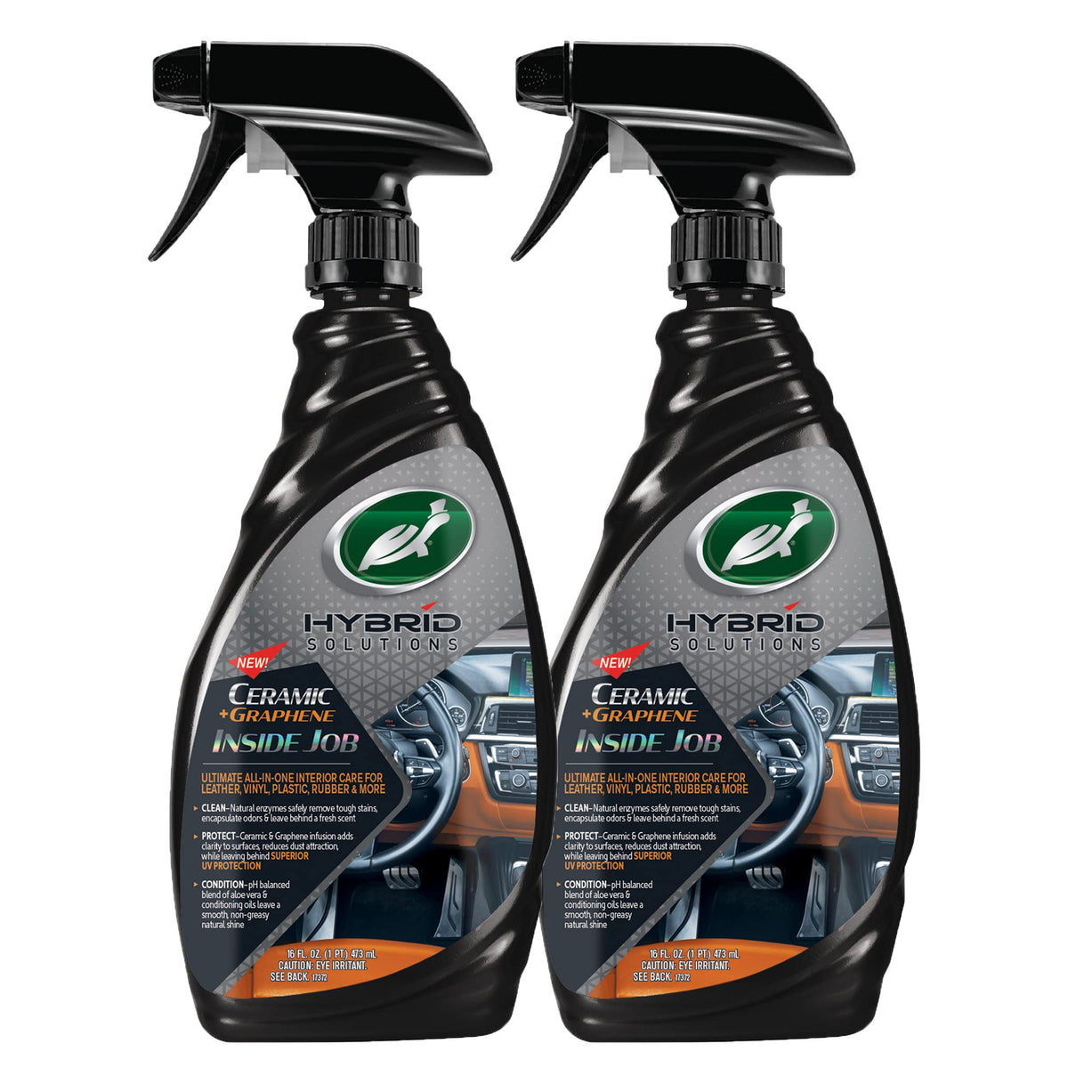 Turtle Wax 54219 Hybrid Solutions Ceramic Graphene Inside Job, Interior Car Cleaner And Protectant, Odor Eliminator, Works On Le