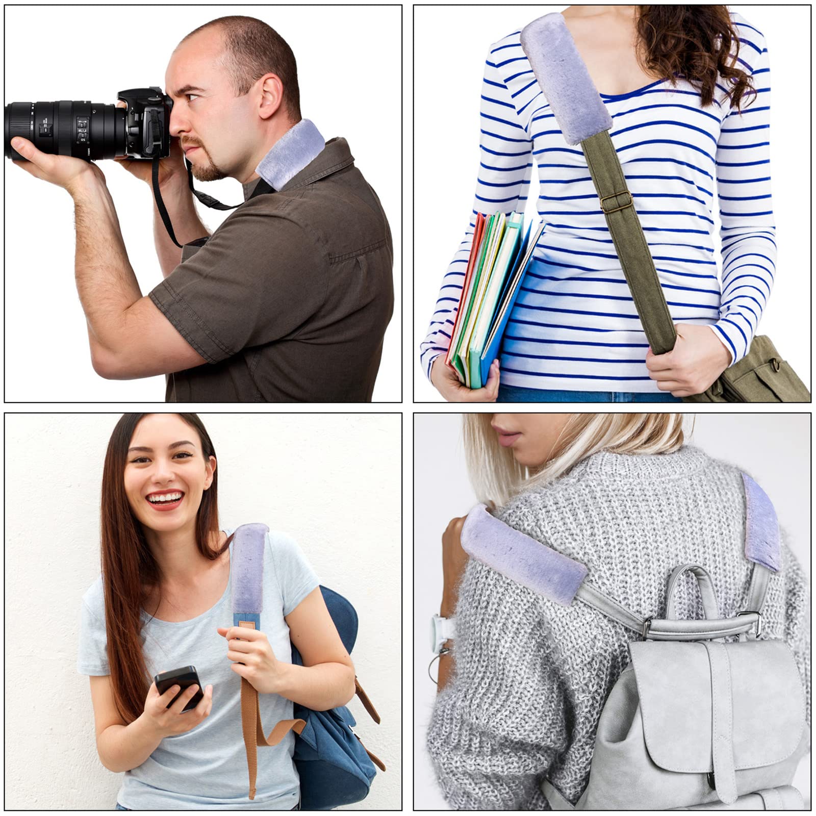 4 Pack Faux Sheepskin Car Seat Belt Pads Seatbelt Protector Soft Comfort Seat Belt Shoulder Strap Cover Harness Pad Guard Neck And Shoulder