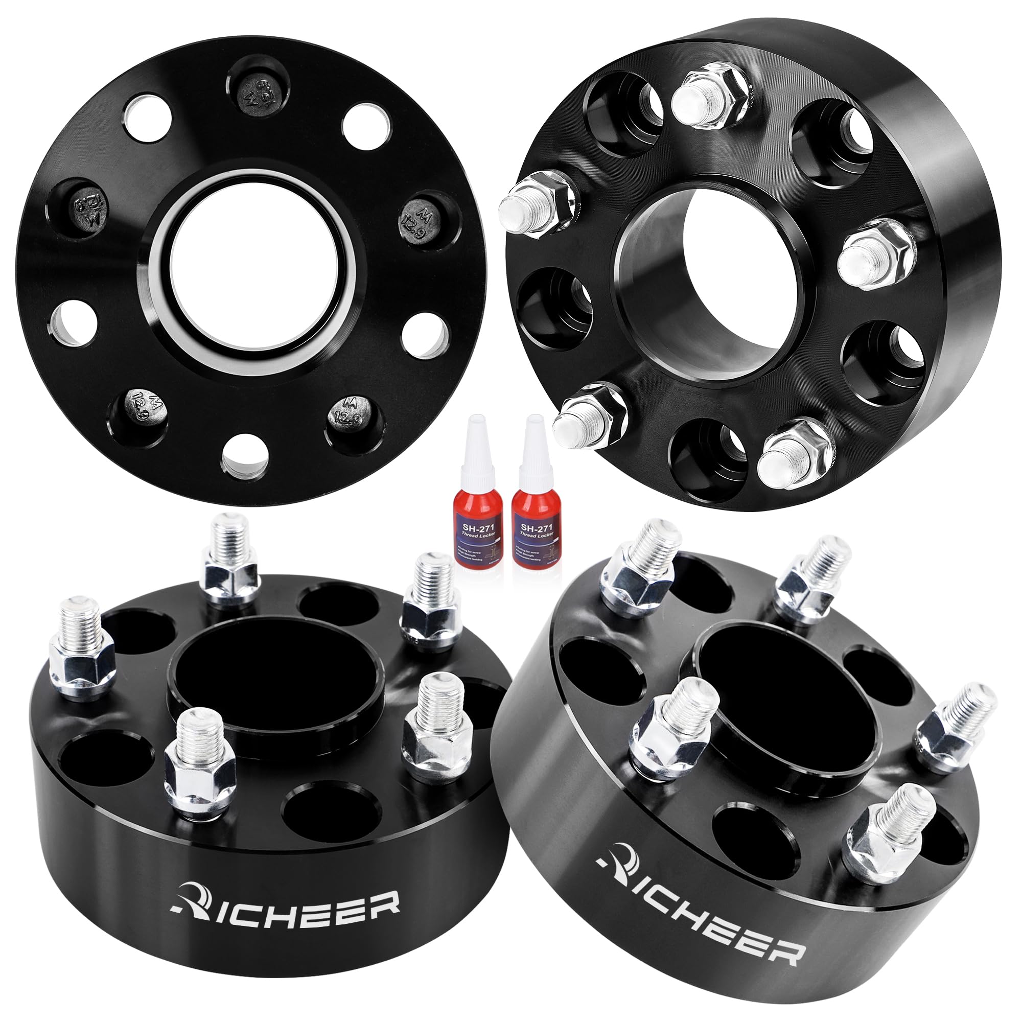 Richeer 2 Inch 5X5 Wheel Spacers For 2018-2024 Wrangler Jl, 2011-2024 Grand Cherokee Wk2 Wl, 2019-2024 Gladiator Jt, 2011-2023 D