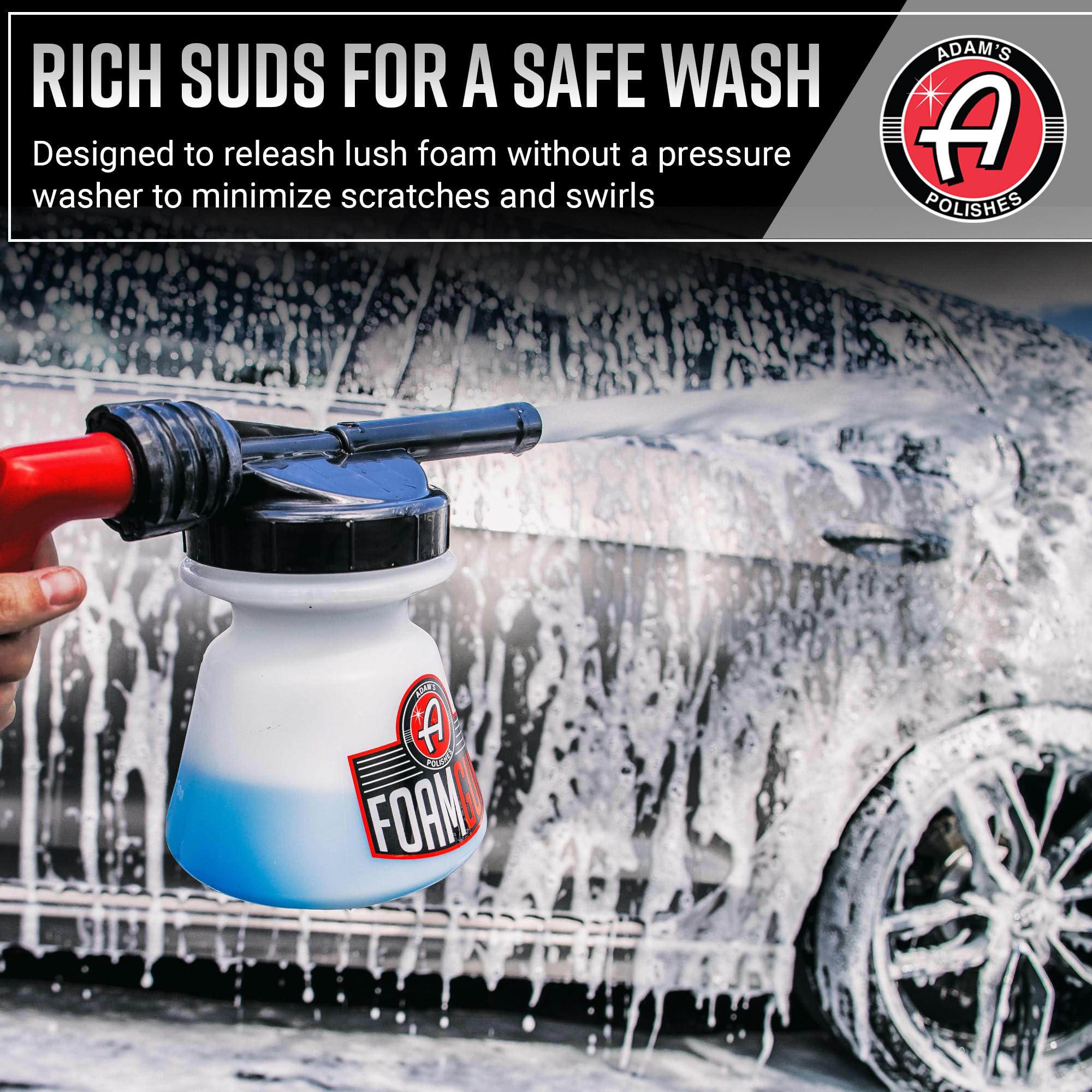 Adam'S Foam Gun Car Wash Foam Sprayer - Connects To Garden Hose For Car Washing, No Pressure Washer Required, Use Snow Foam Blas